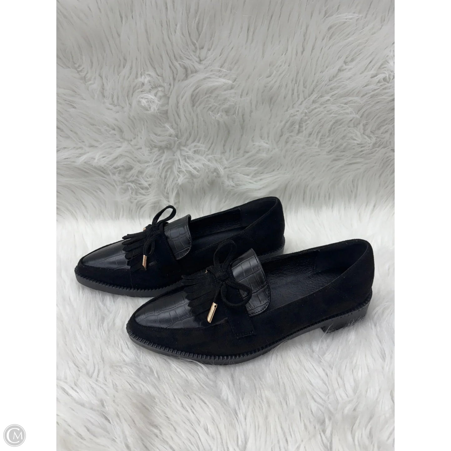 Shoes Flats By Clothes Mentor In Black, Size: 8.5