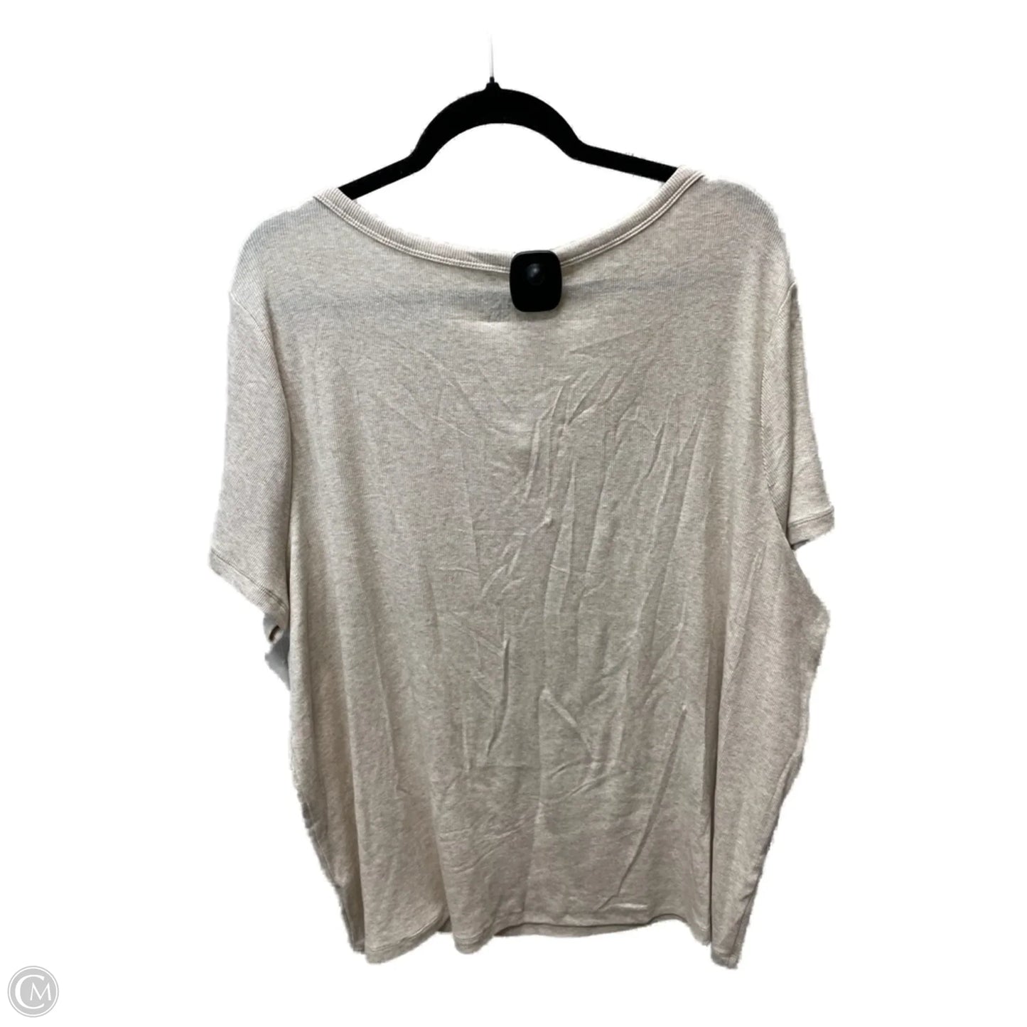 Top Short Sleeve By Terra & Sky In Tan, Size: 3x