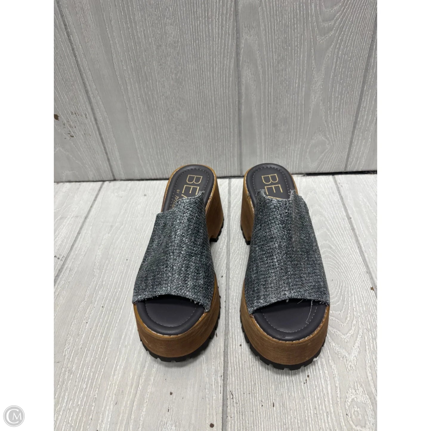 Sandals Heels Block By Matisse In Grey & Tan, Size: 8