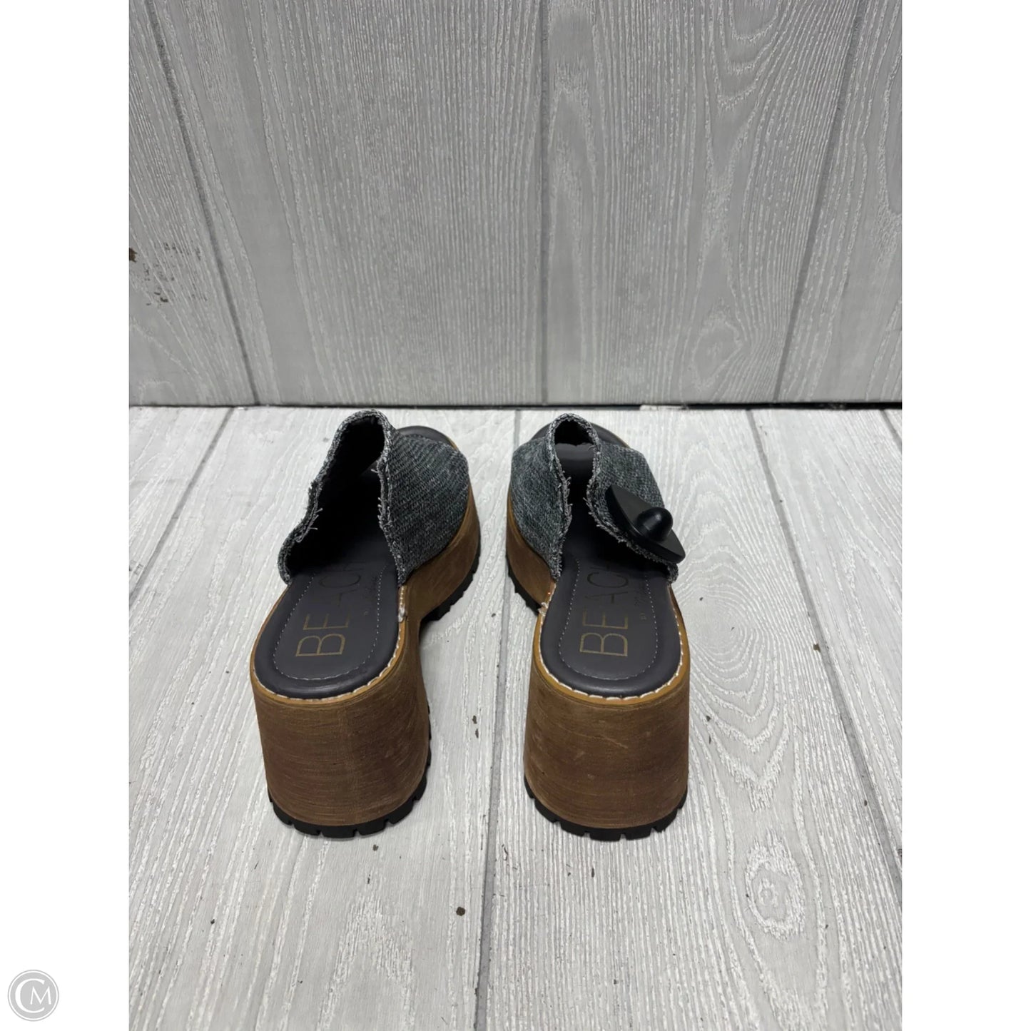 Sandals Heels Block By Matisse In Grey & Tan, Size: 8