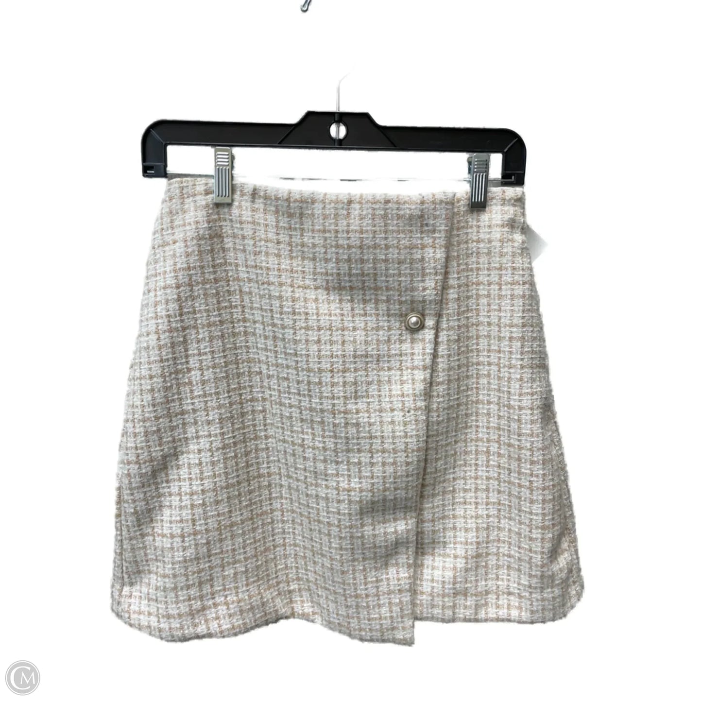 Skirt Mini & Short By Andrew Marc In Tan & White, Size: 2