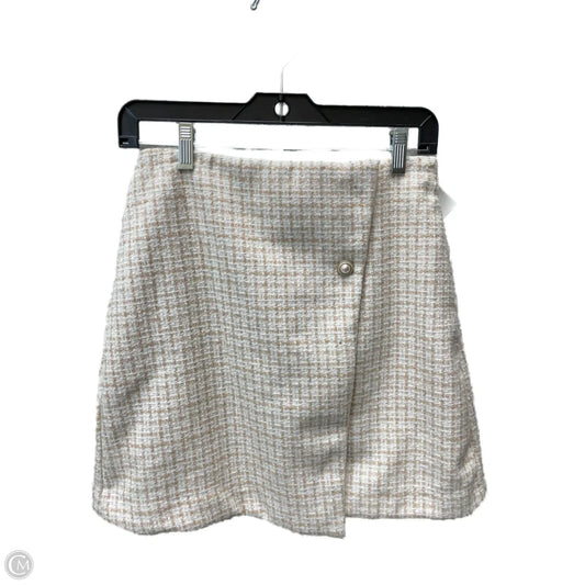 Skirt Mini & Short By Andrew Marc In Tan & White, Size: 2