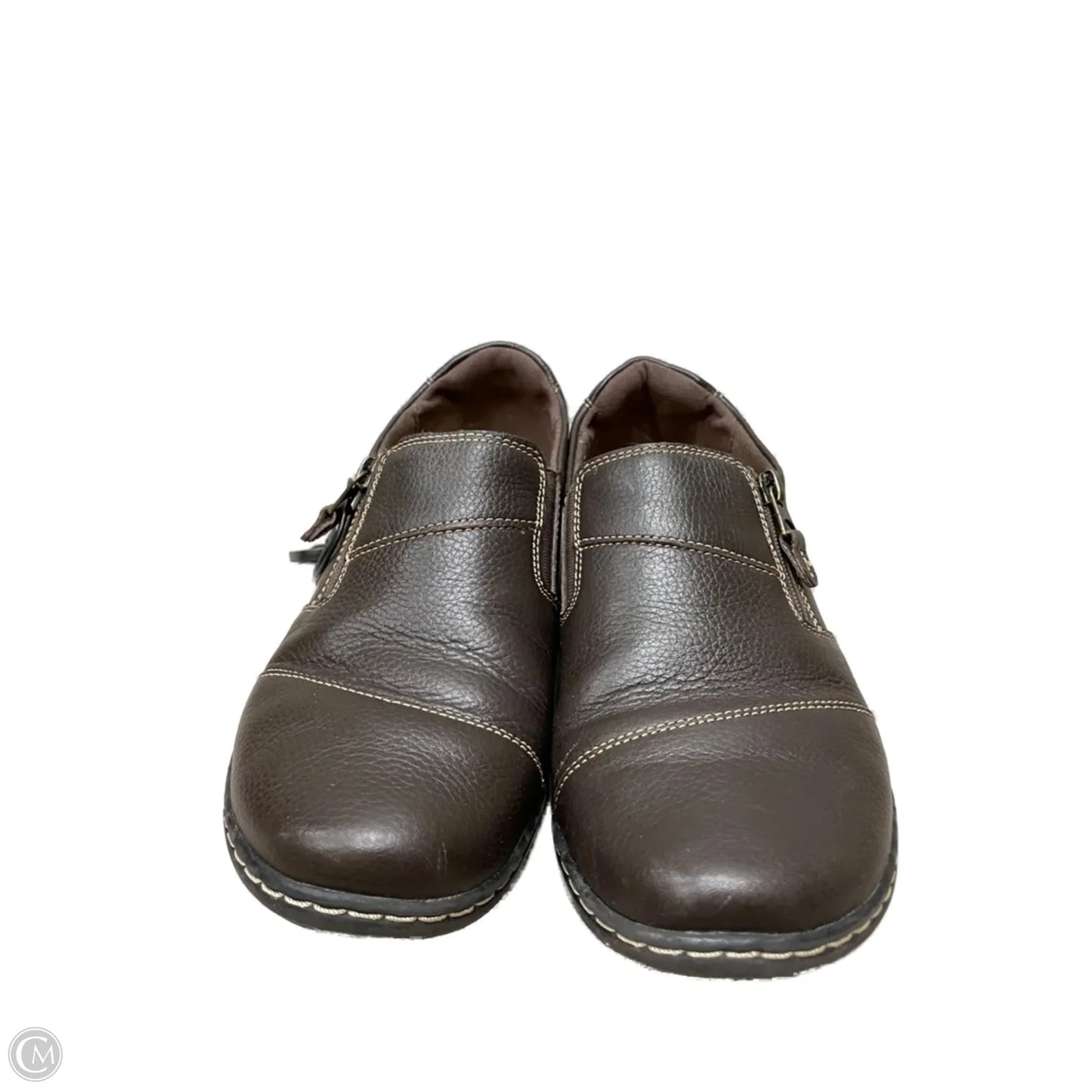 Shoes Flats By Clarks In Brown, Size: 8.5