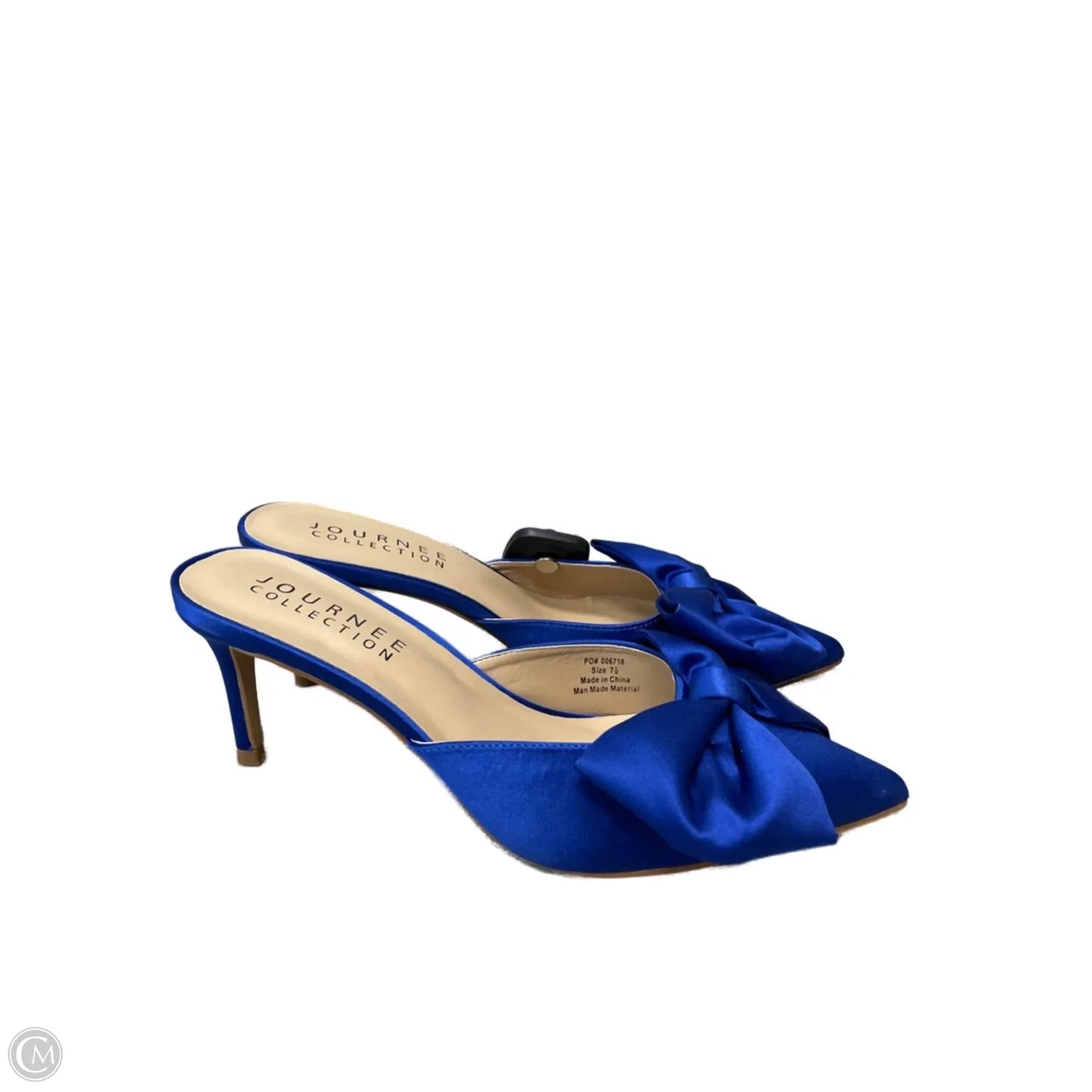 Shoes Heels Kitten By Journee In Blue, Size: 7.5