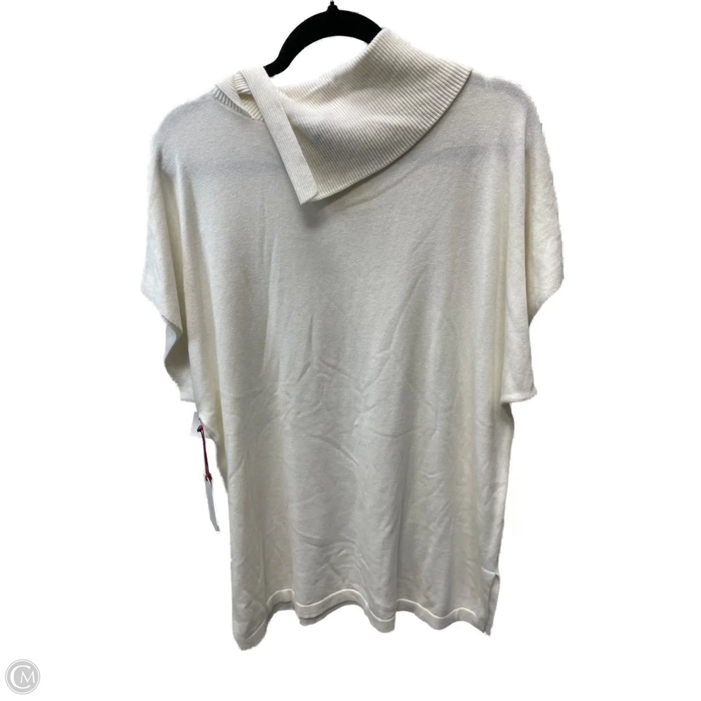 Sweater Short Sleeve By Vince Camuto In Cream, Size: L