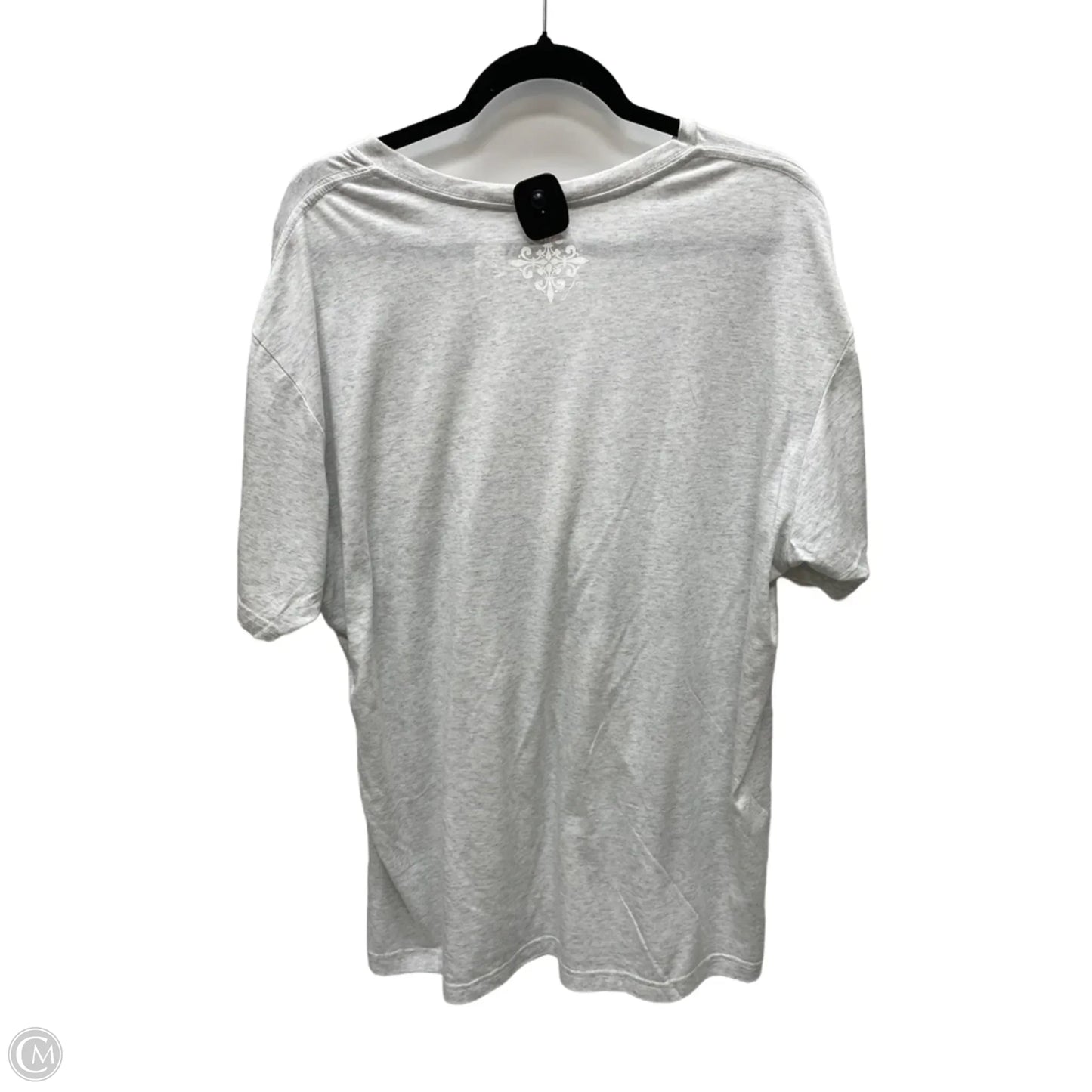 Top Short Sleeve By Clothes Mentor In Grey & Pink, Size: 2x