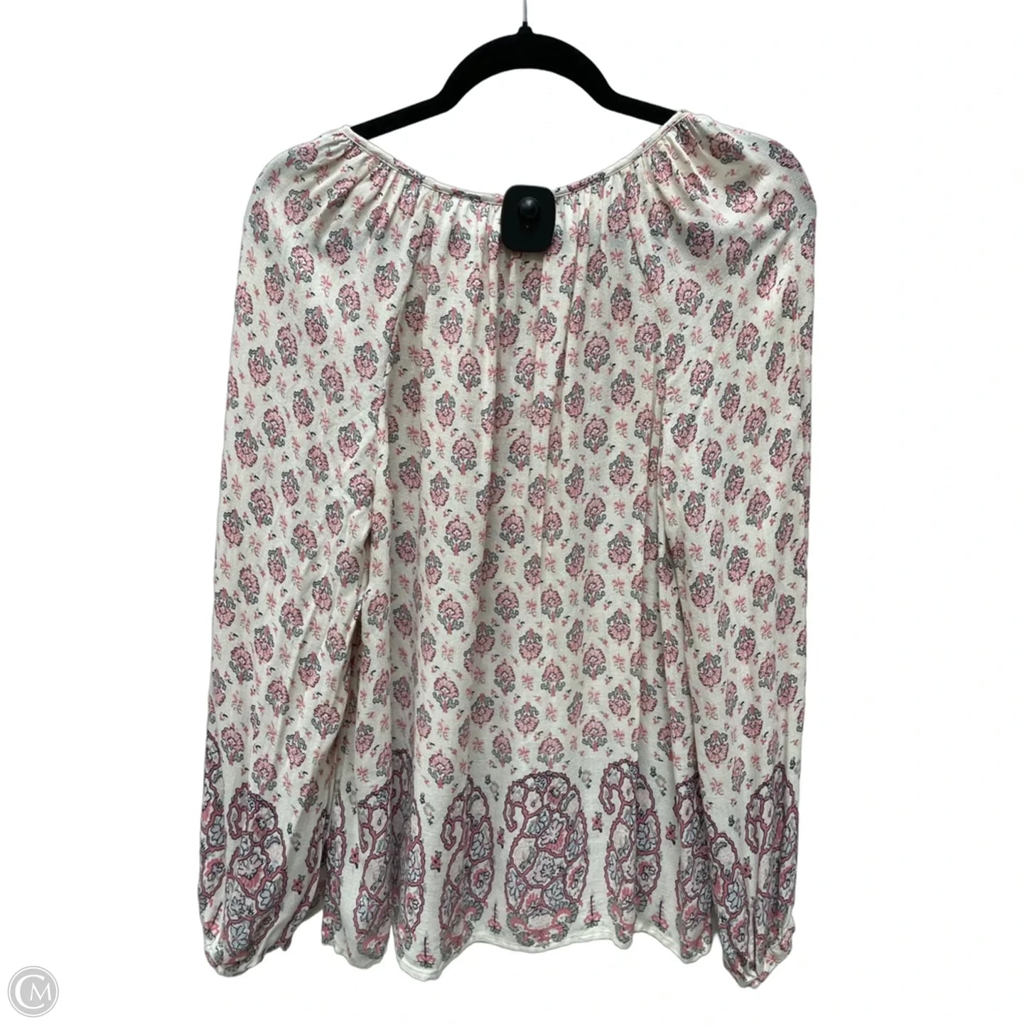 Top Long Sleeve By Lucky Brand In Floral Print, Size: L