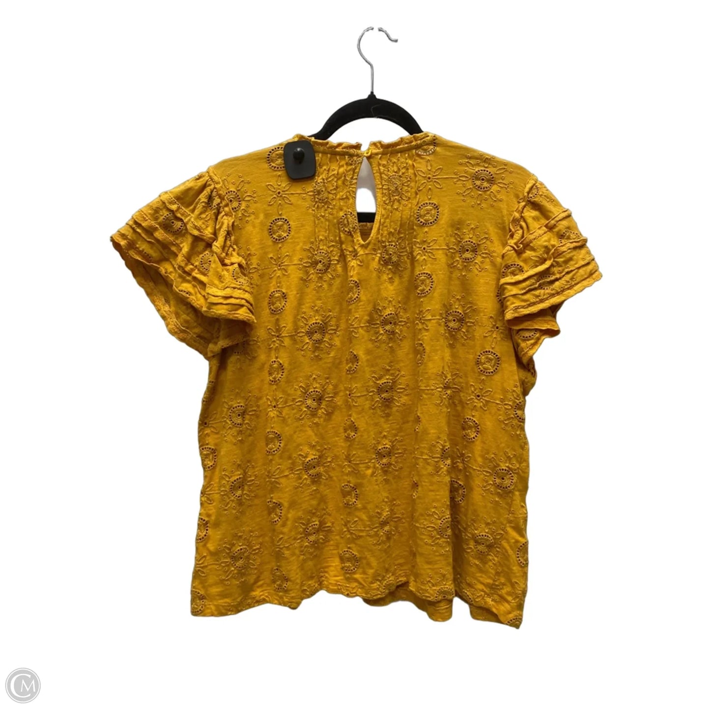 Top Short Sleeve By Clothes Mentor In Yellow, Size: M
