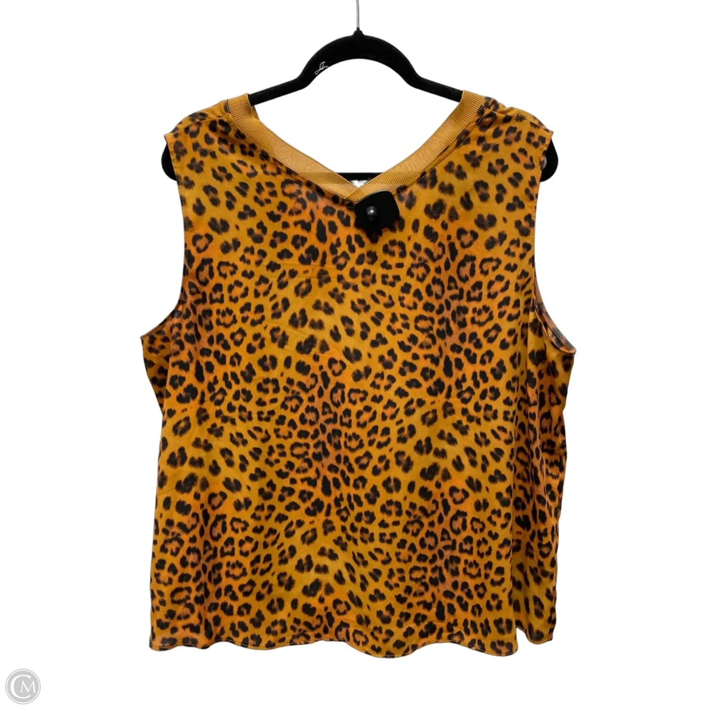 Top Sleeveless By Worthington In Animal Print, Size: 2x