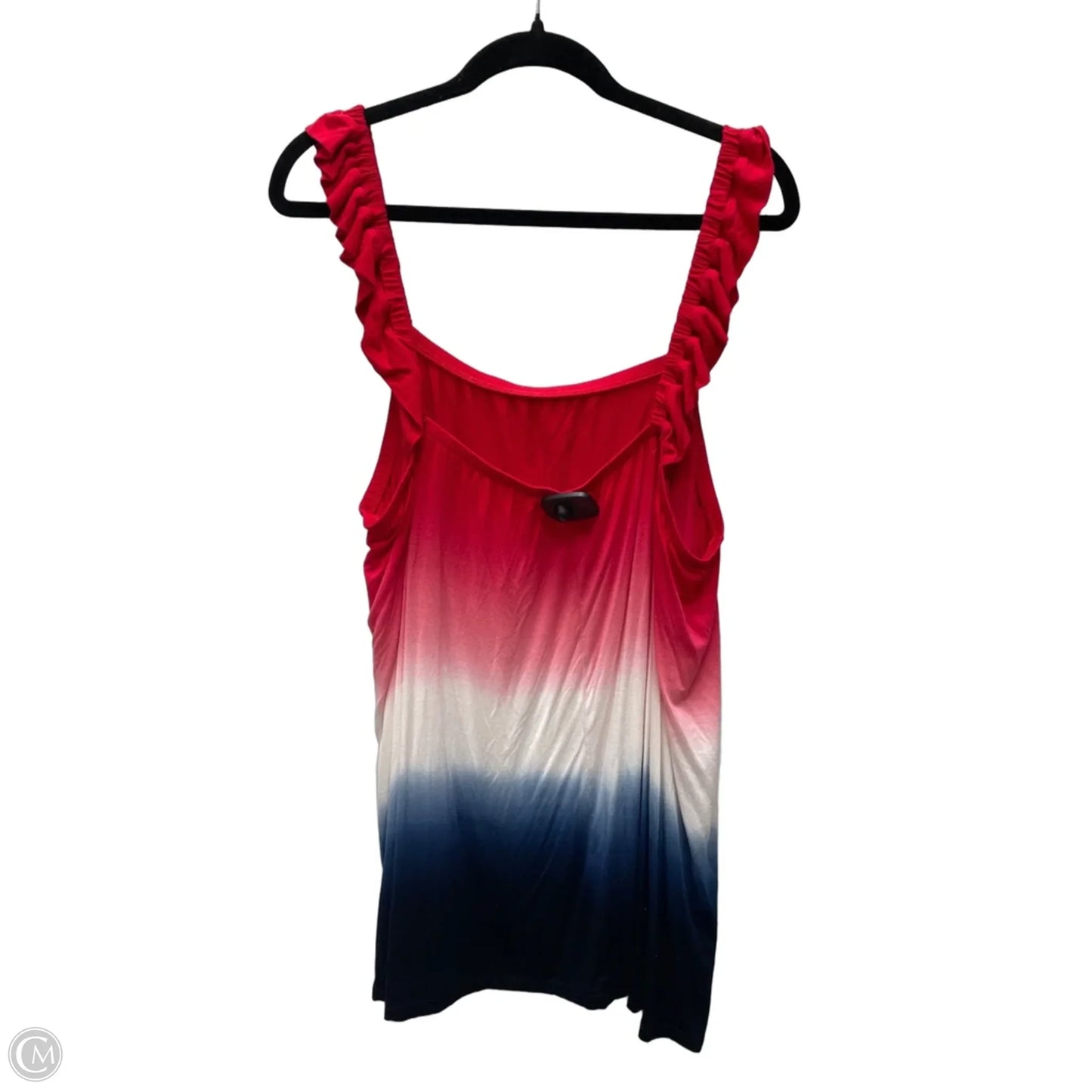 Top Sleeveless By Lane Bryant In Blue & Red & White, Size: 3x