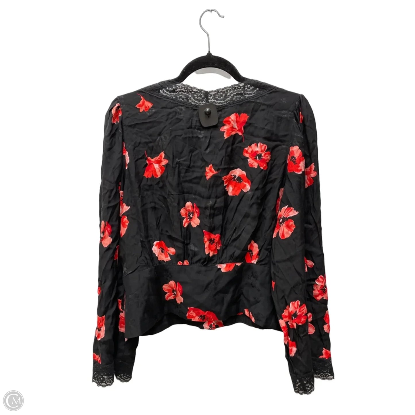 Blouse Long Sleeve By Loft In Floral Print, Size: L