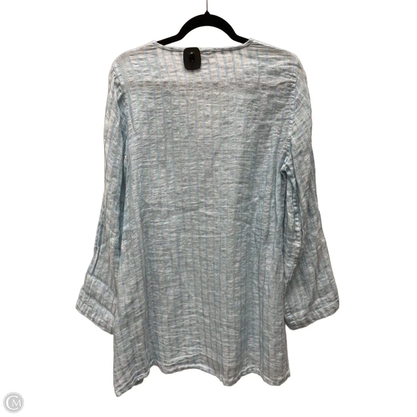 Tunic Long Sleeve By Flax In Aqua, Size: S