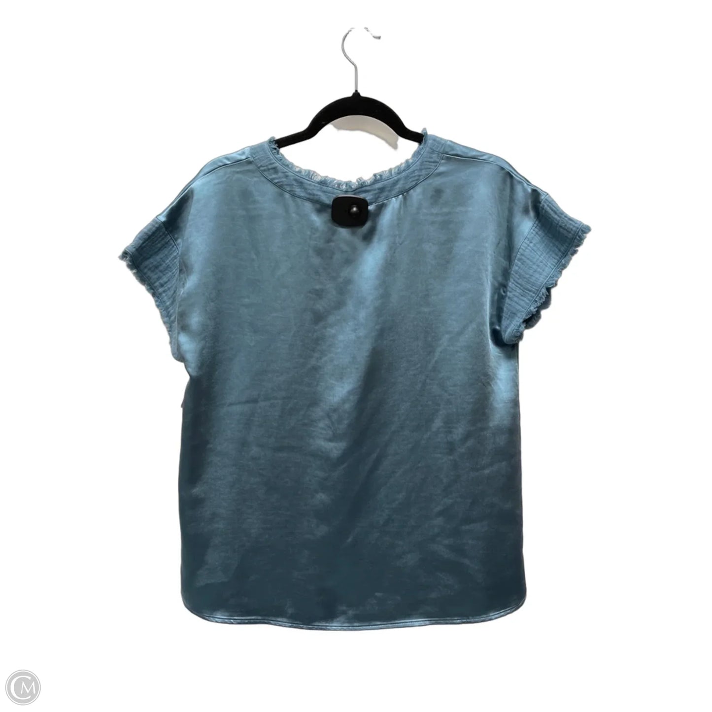 Blouse Short Sleeve By Cmb In Blue, Size: S