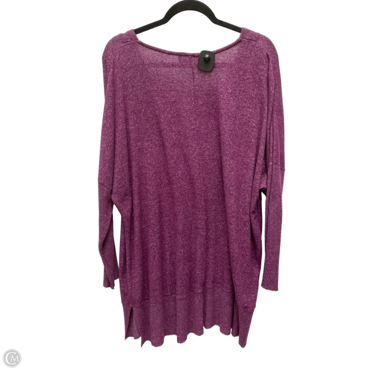 Tunic Long Sleeve By Philosophy In Purple, Size: 1x