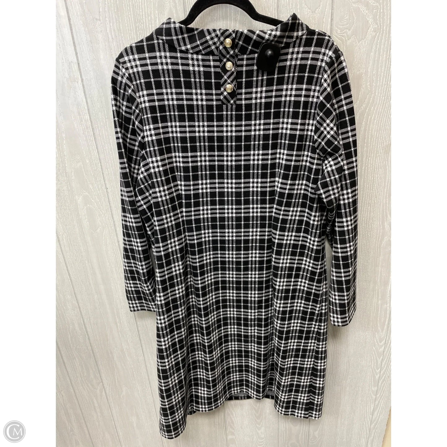 Dress Casual Midi By Talbots In Checkered Pattern, Size: Xl