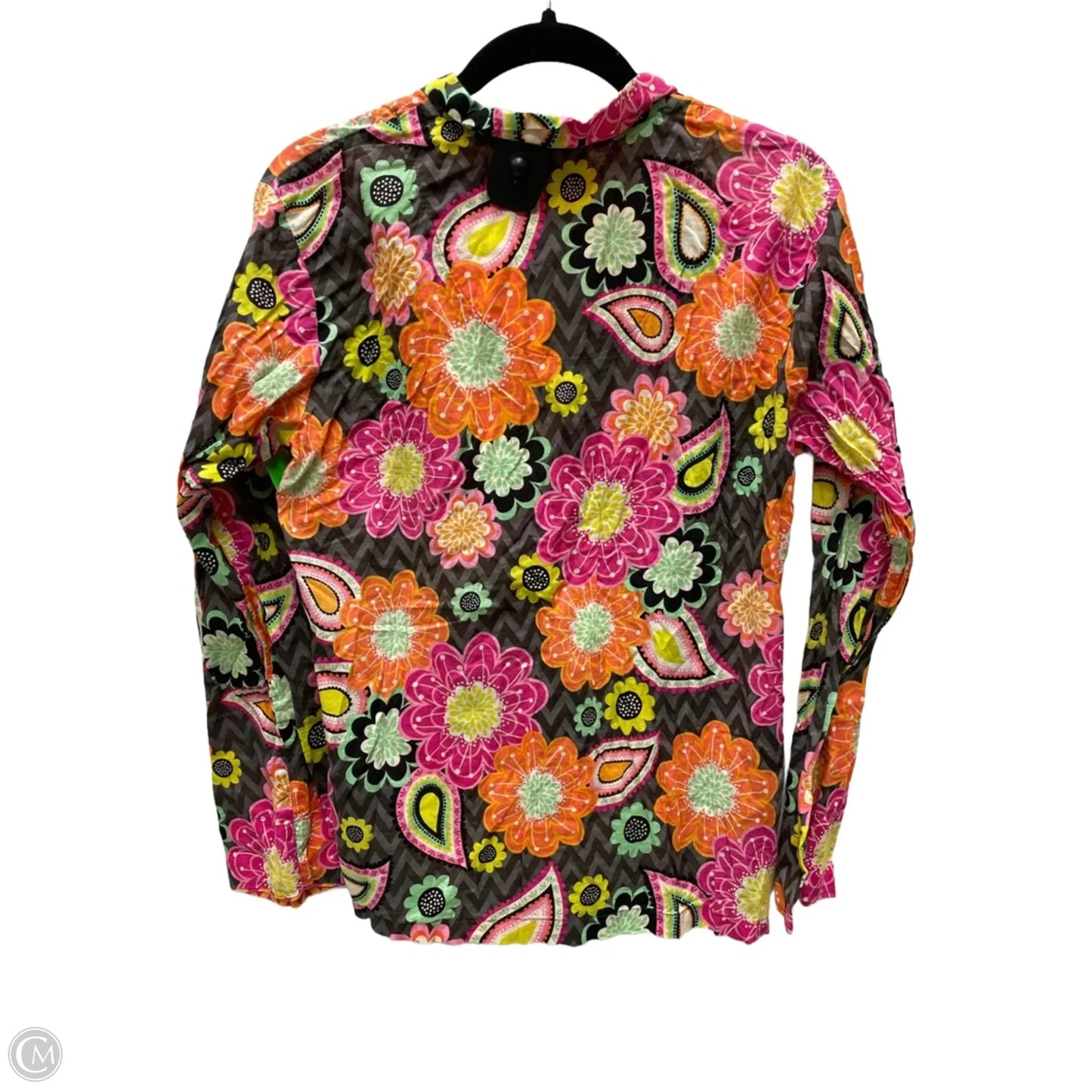 Top Long Sleeve By Vera Bradley In Floral Print, Size: M