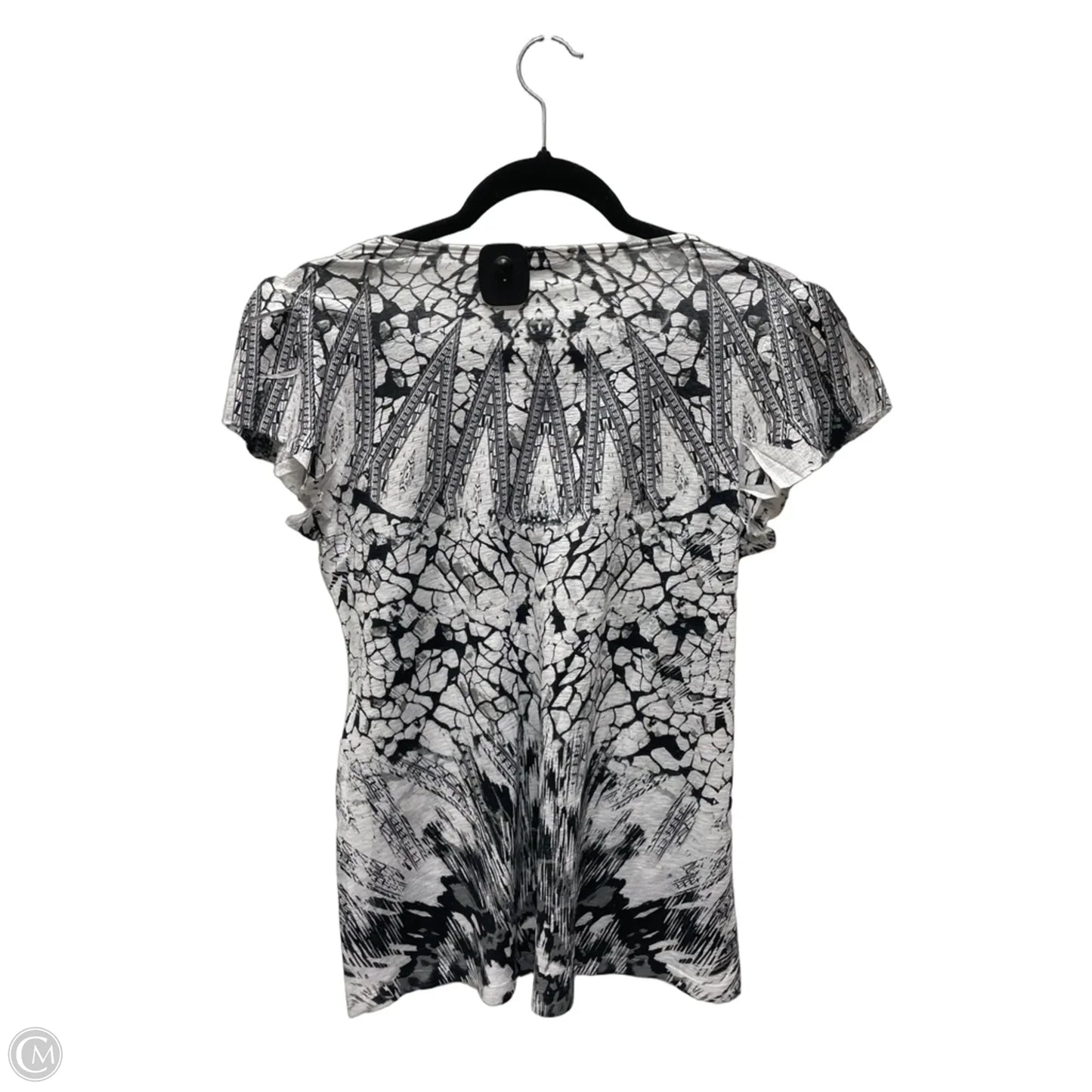 Top Short Sleeve By Apt 9 In Geometric Pattern, Size: M