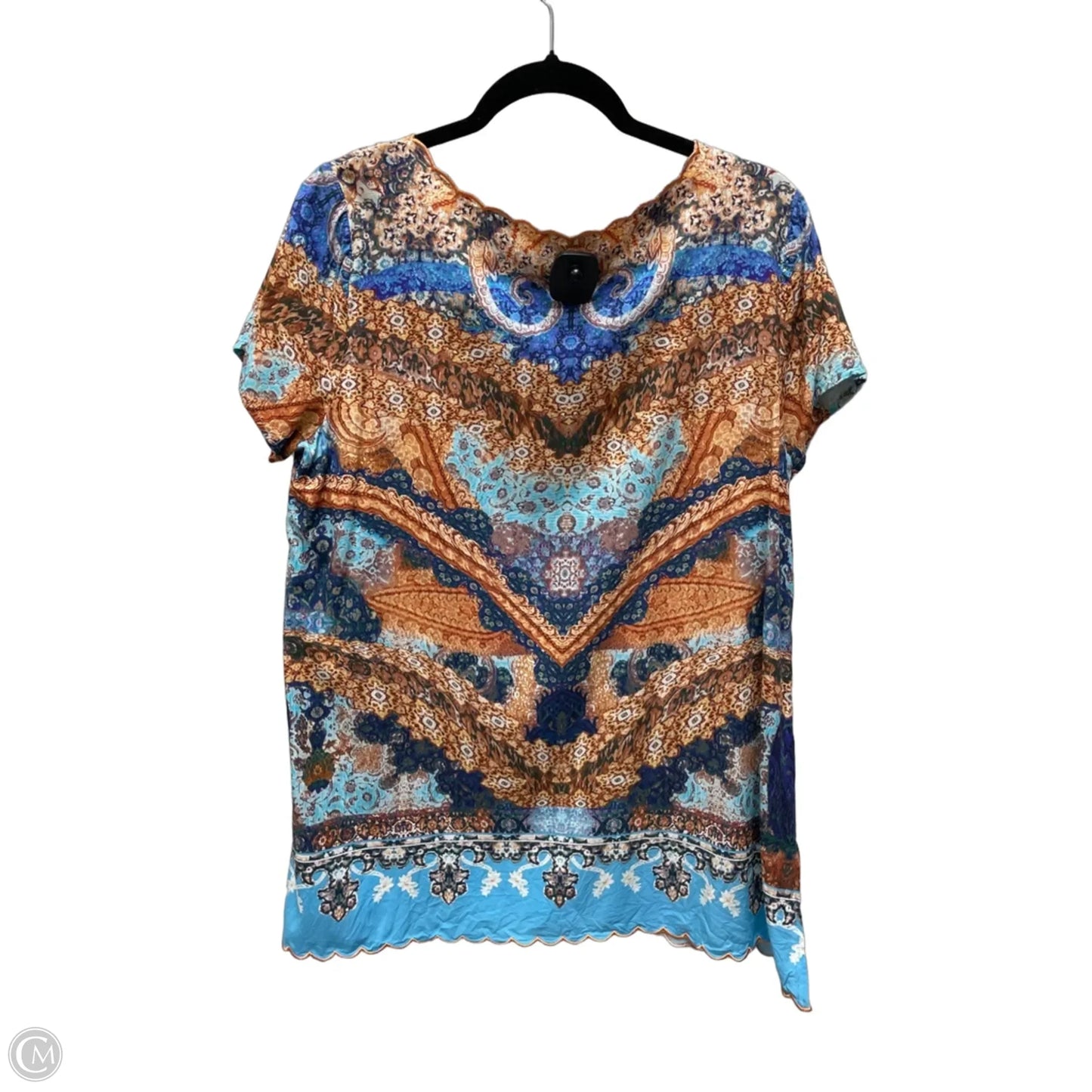 Top Short Sleeve By Soft Surroundings In Floral Print, Size: M