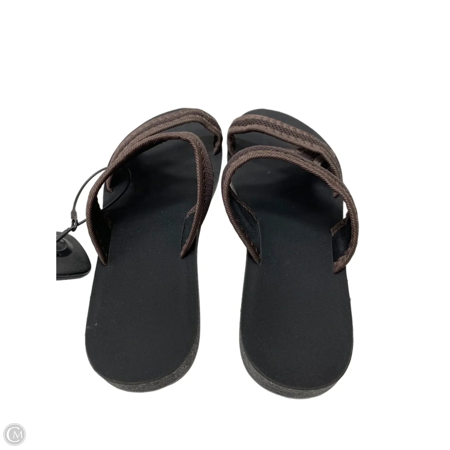 Sandals Flats By Cmf In Black & Brown, Size: 7.5
