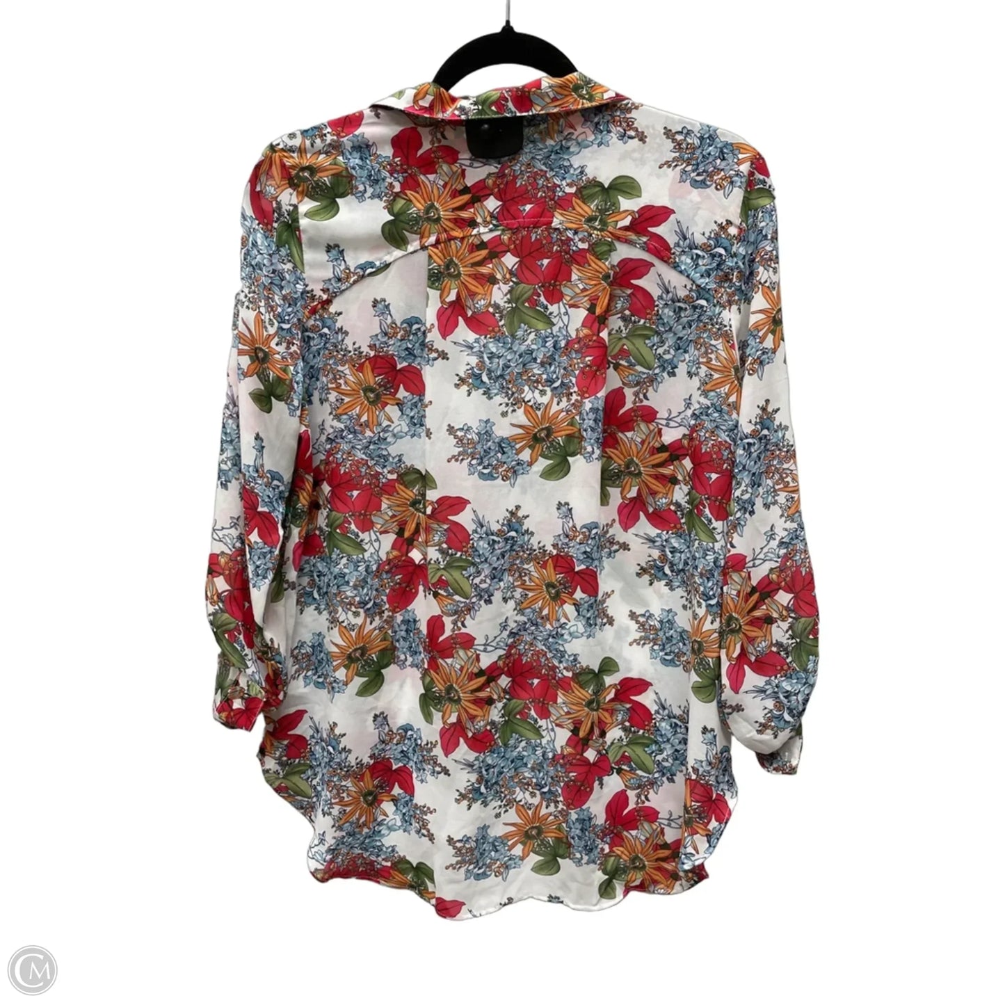 Blouse 3/4 Sleeve By Clothes Mentor In Floral Print, Size: M