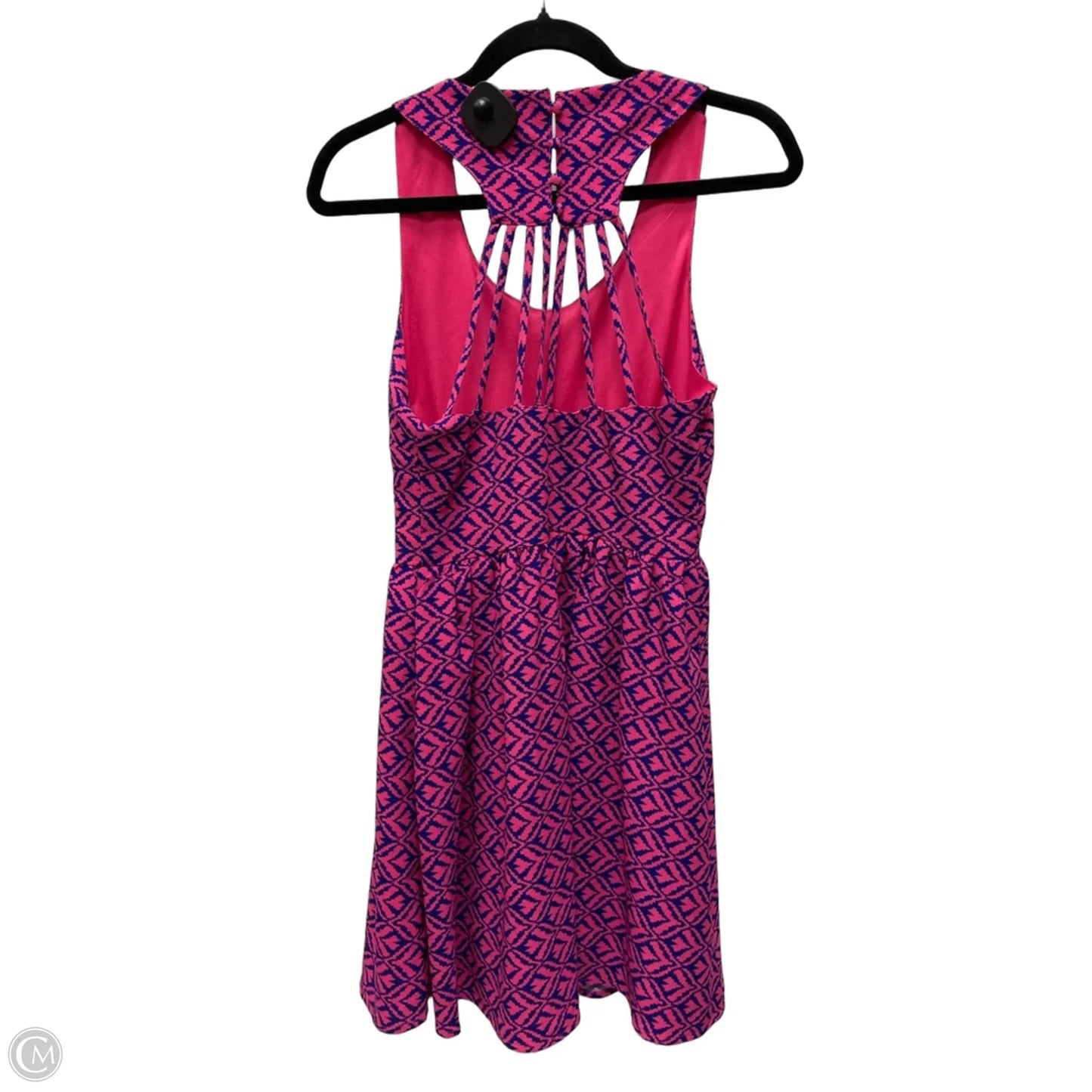 Dress Casual Short By Buttons In Blue & Pink, Size: M