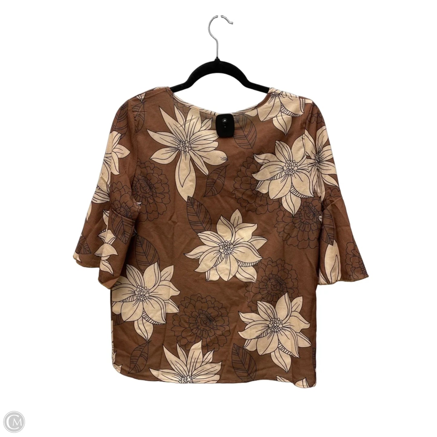 Blouse Short Sleeve By Clothes Mentor In Floral Print, Size: M