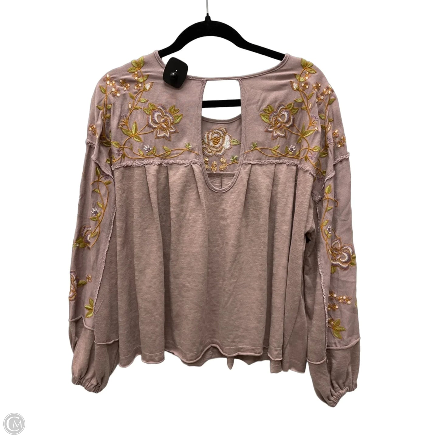 Top Long Sleeve By In Loom In Floral Print, Size: S