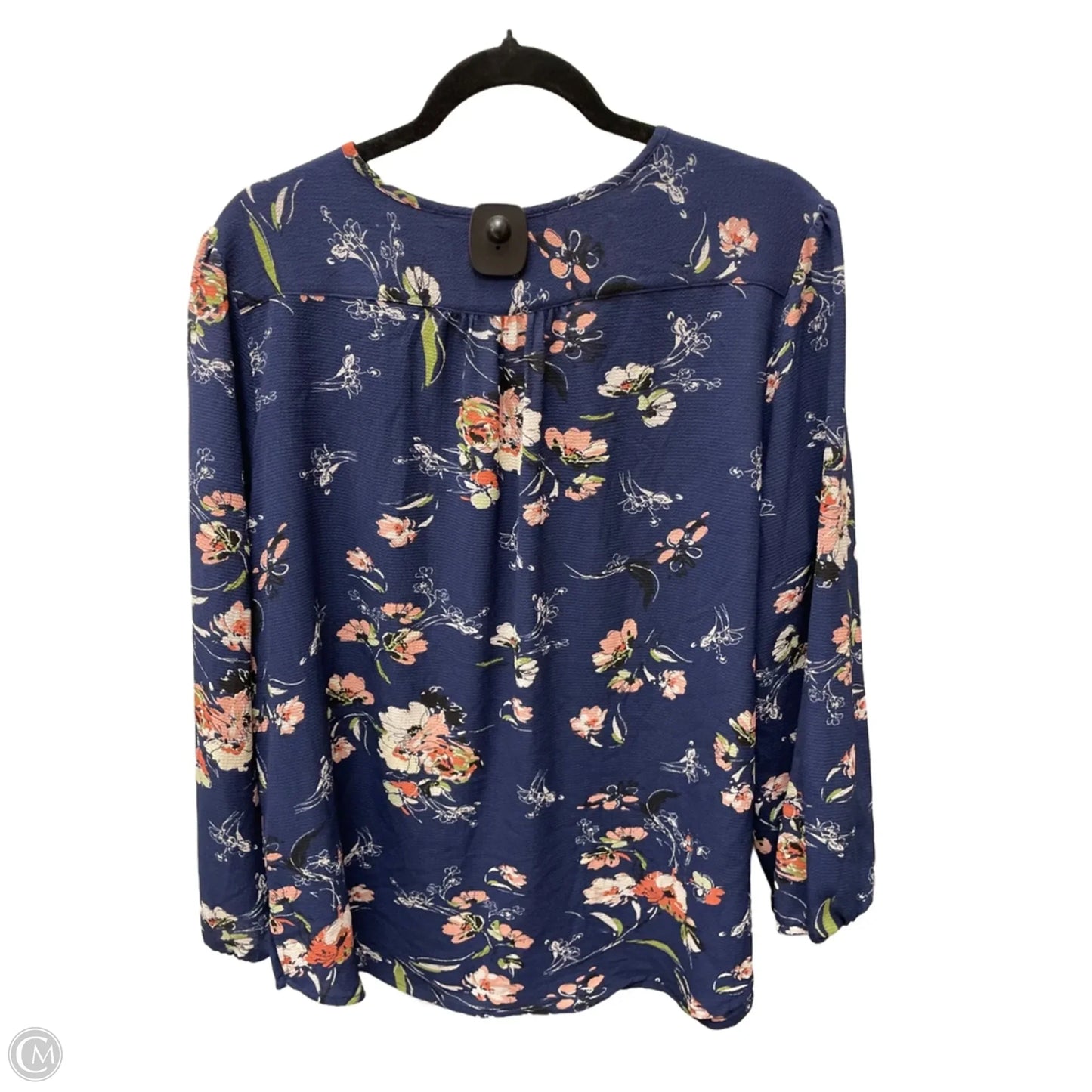 Blouse Long Sleeve By Clothes Mentor In Floral Print, Size: 2x