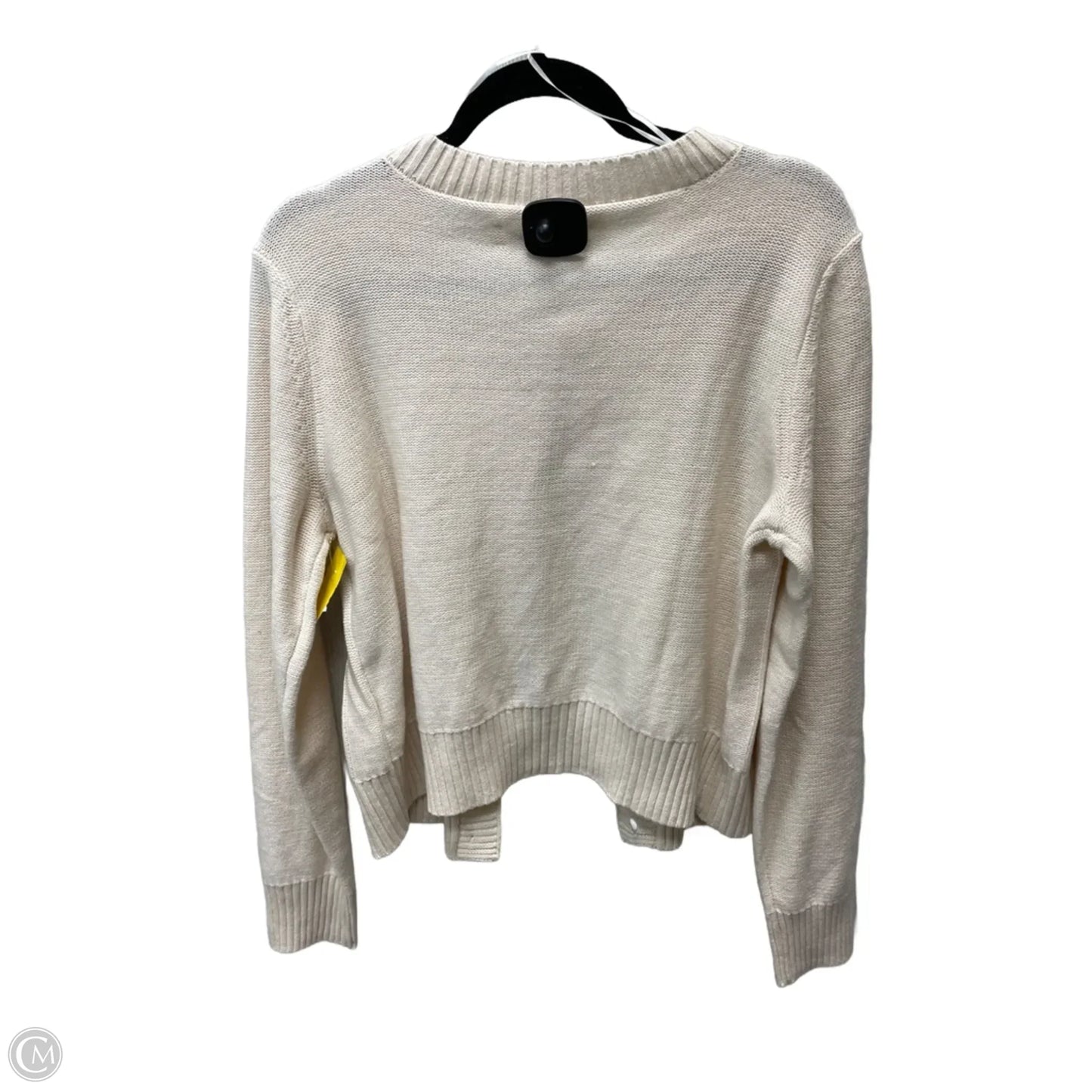 Sweater Cardigan By Lucky Brand In Cream, Size: L