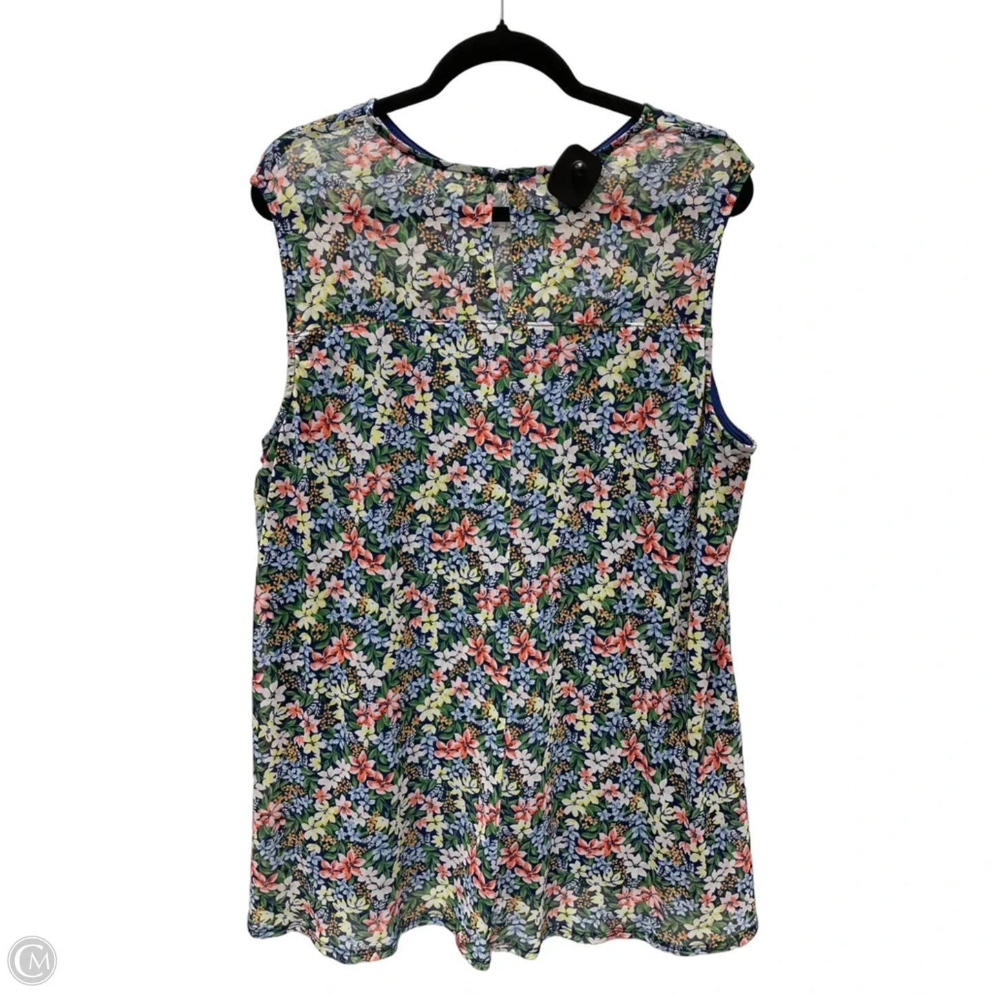 Blouse Sleeveless By Apt 9 In Floral Print, Size: 2x