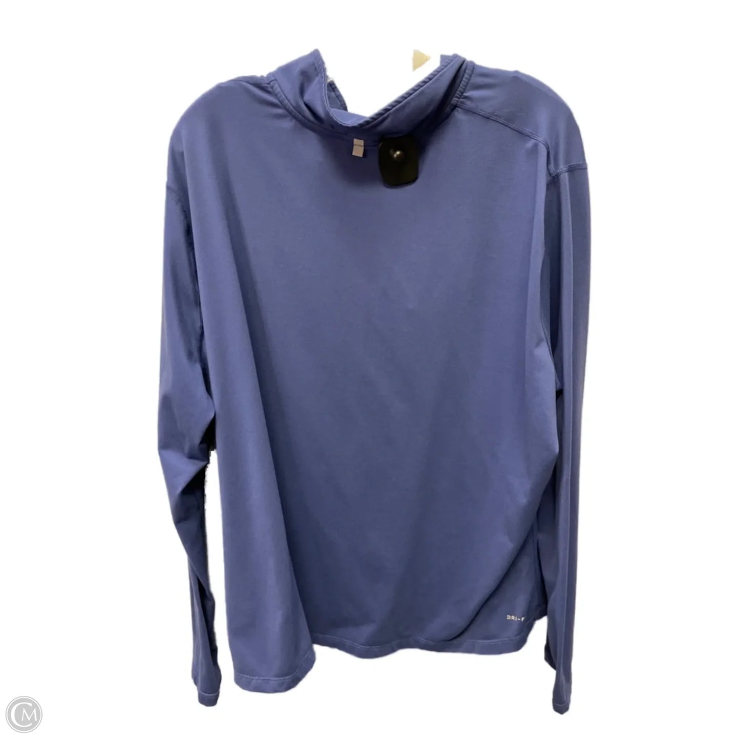 Athletic Top Long Sleeve Collar By Nike In Purple, Size: 3x