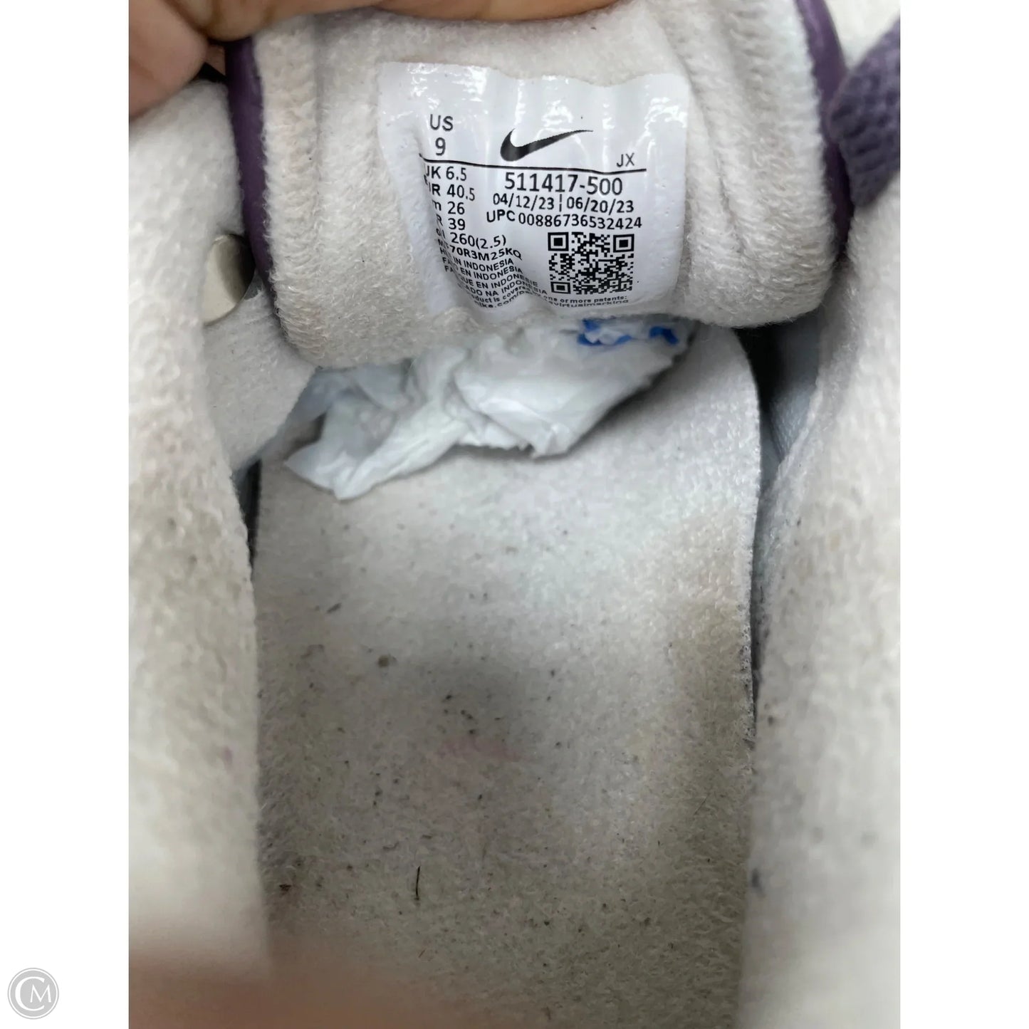 Shoes Athletic By Nike In Purple & Red, Size: 9