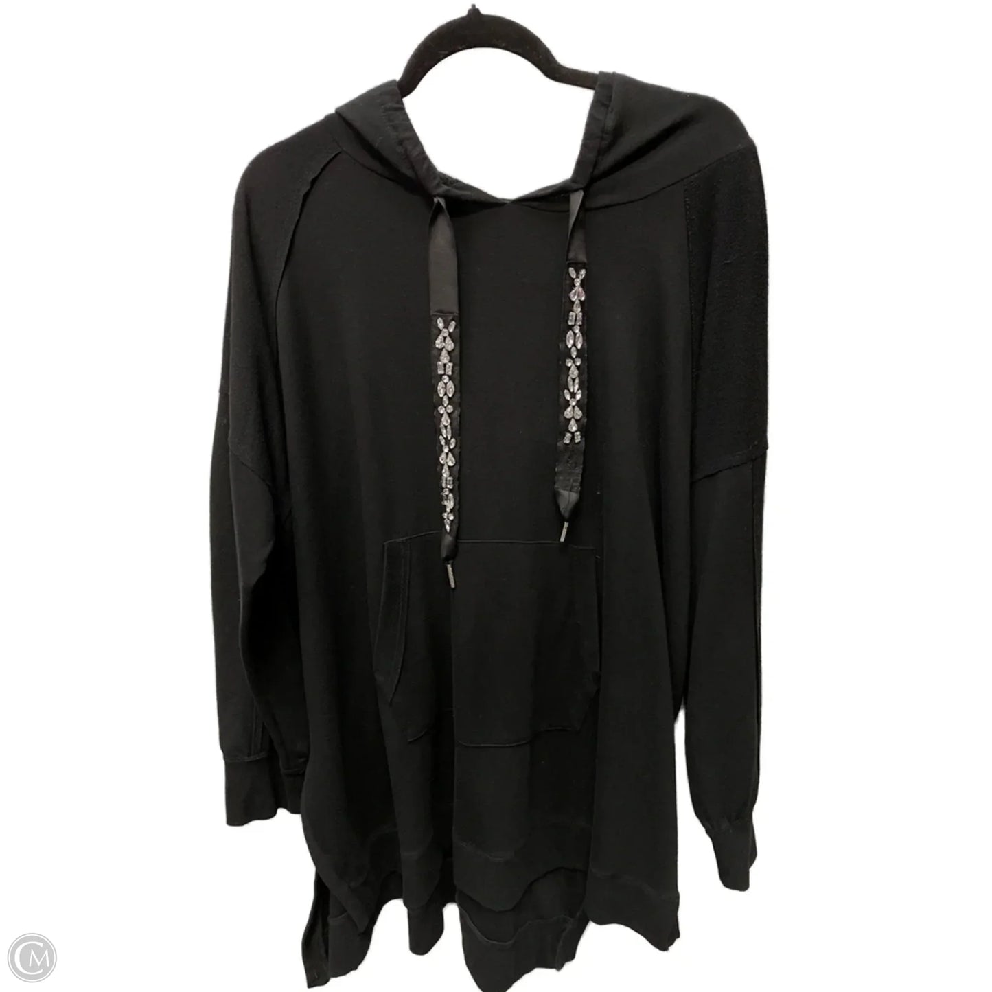 Athletic Top Long Sleeve Hoodie By Cme In Black, Size: 3x