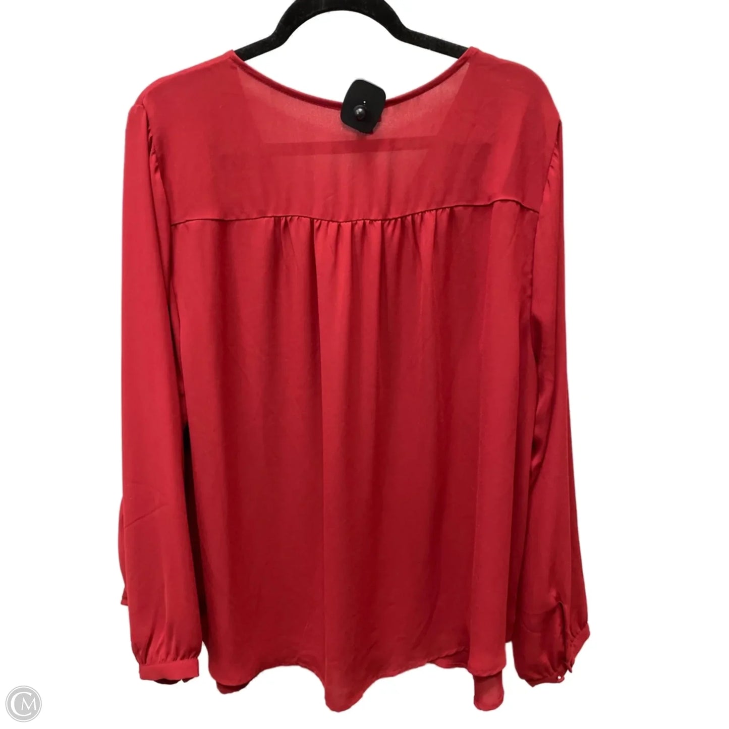 Blouse Long Sleeve By Torrid In Red, Size: 2x