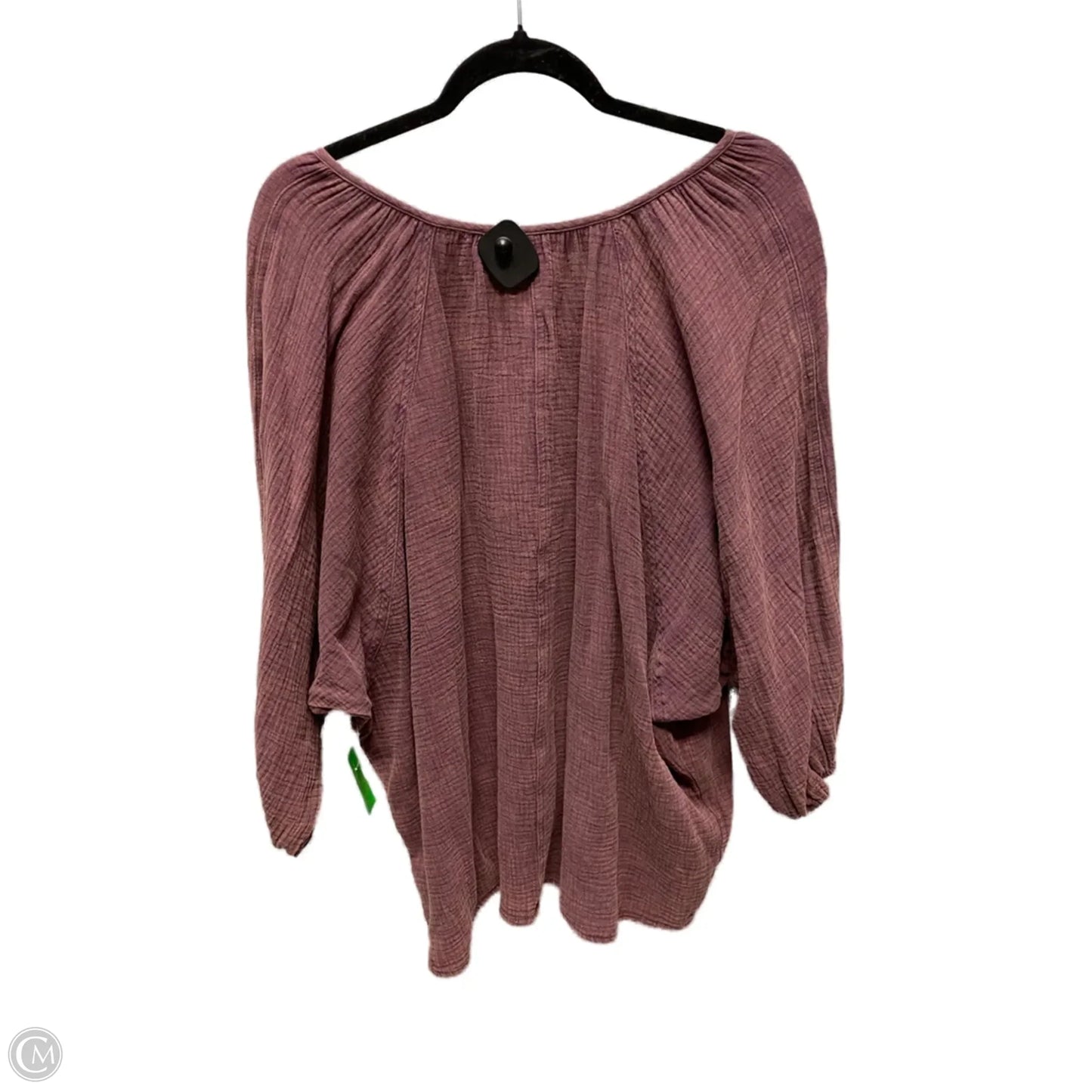Top Long Sleeve By Easel In Maroon, Size: S
