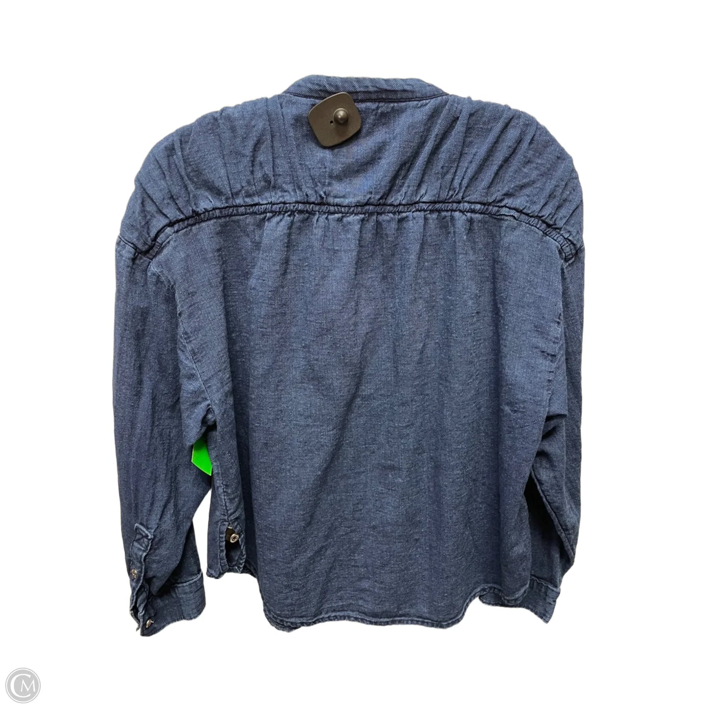 Top Long Sleeve By Pilcro In Blue Denim, Size: Xs