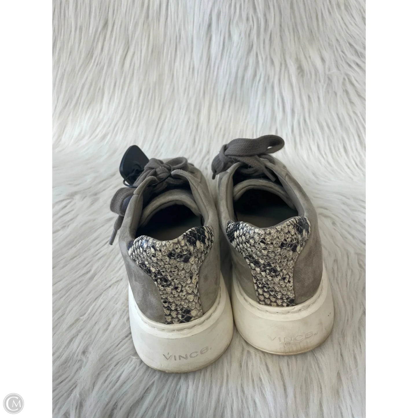 Shoes Sneakers Platform By Vince In Grey & White, Size: 7