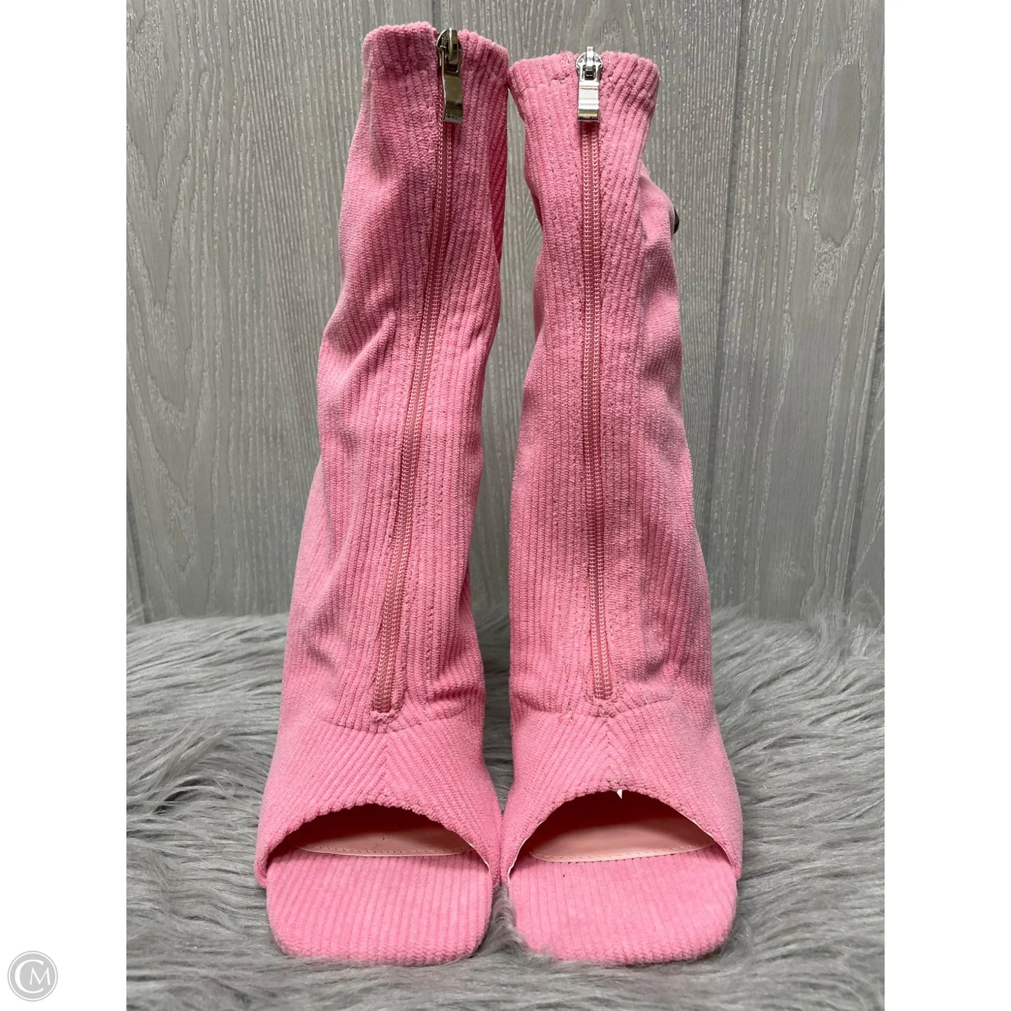 Boots Ankle Heels By Fashion Nova In Pink, Size: 8