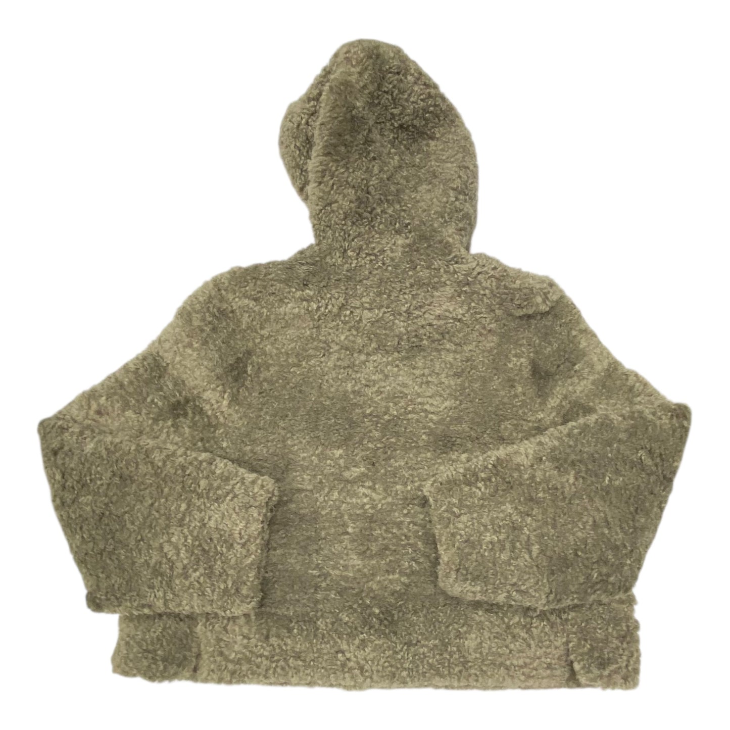 Coat Faux Fur & Sherpa By Cmc In Green, Size:M