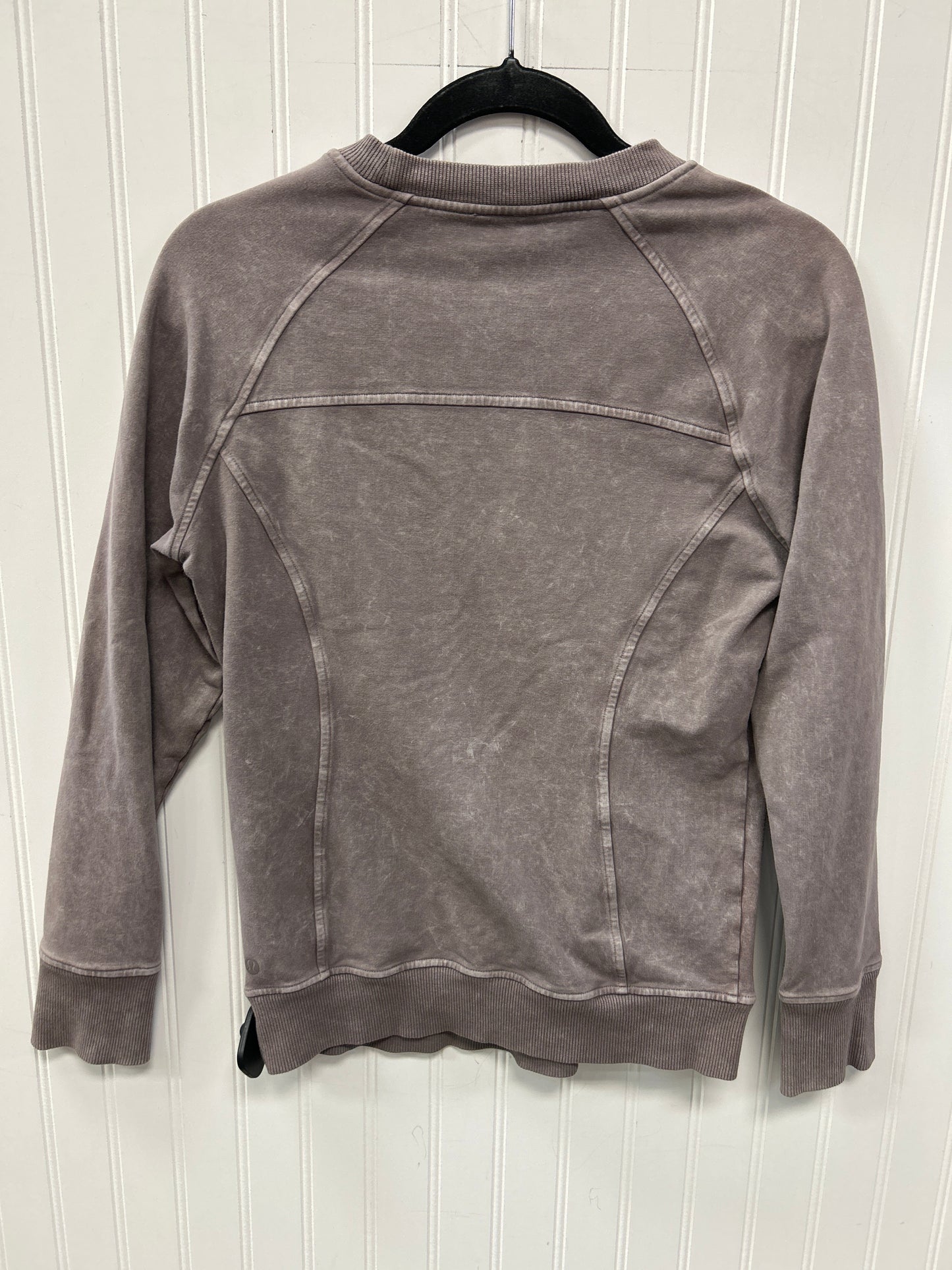 Athletic Top Ls Crewneck By Lululemon In Brown, Size:M