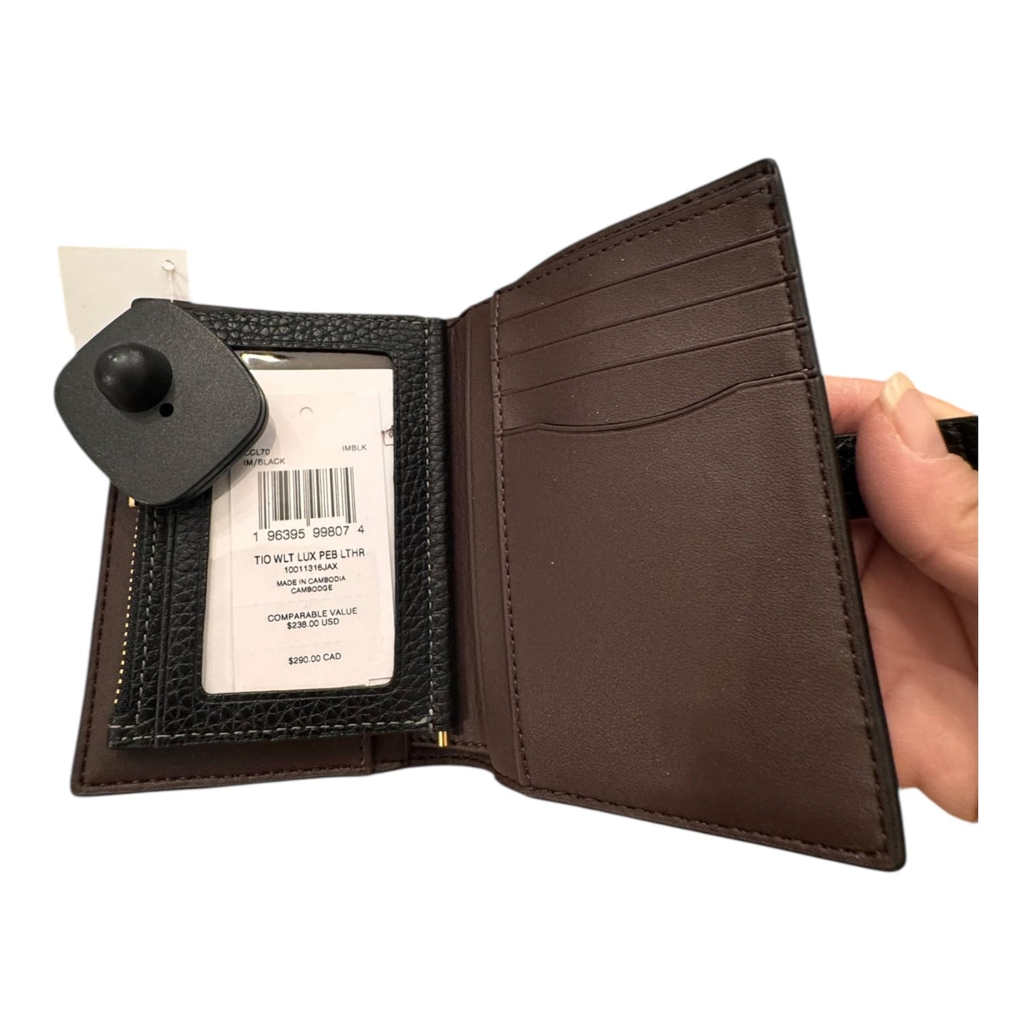 Wallet Designer By Coach In Black, Size:Small