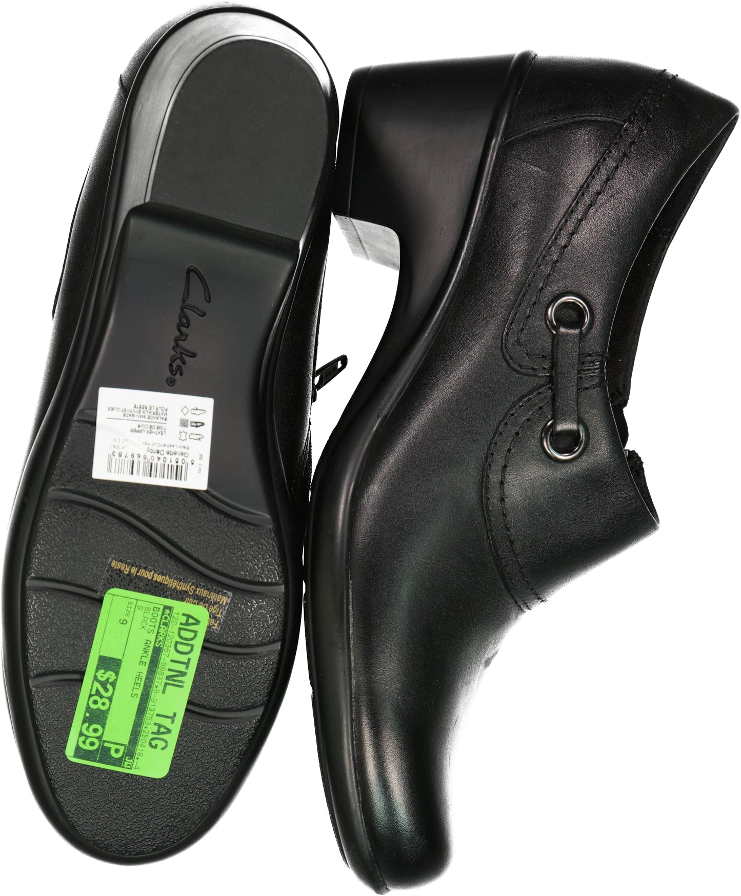 CLARKS-BOOTS ANKLE HEELS Size 9