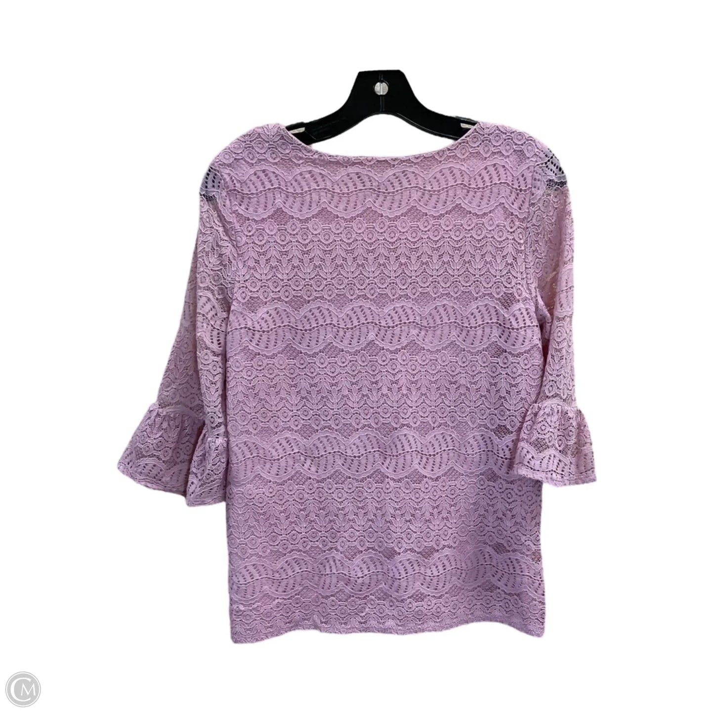 Top 3/4 Sleeve By Adrianna Papell In Pink, Size: M