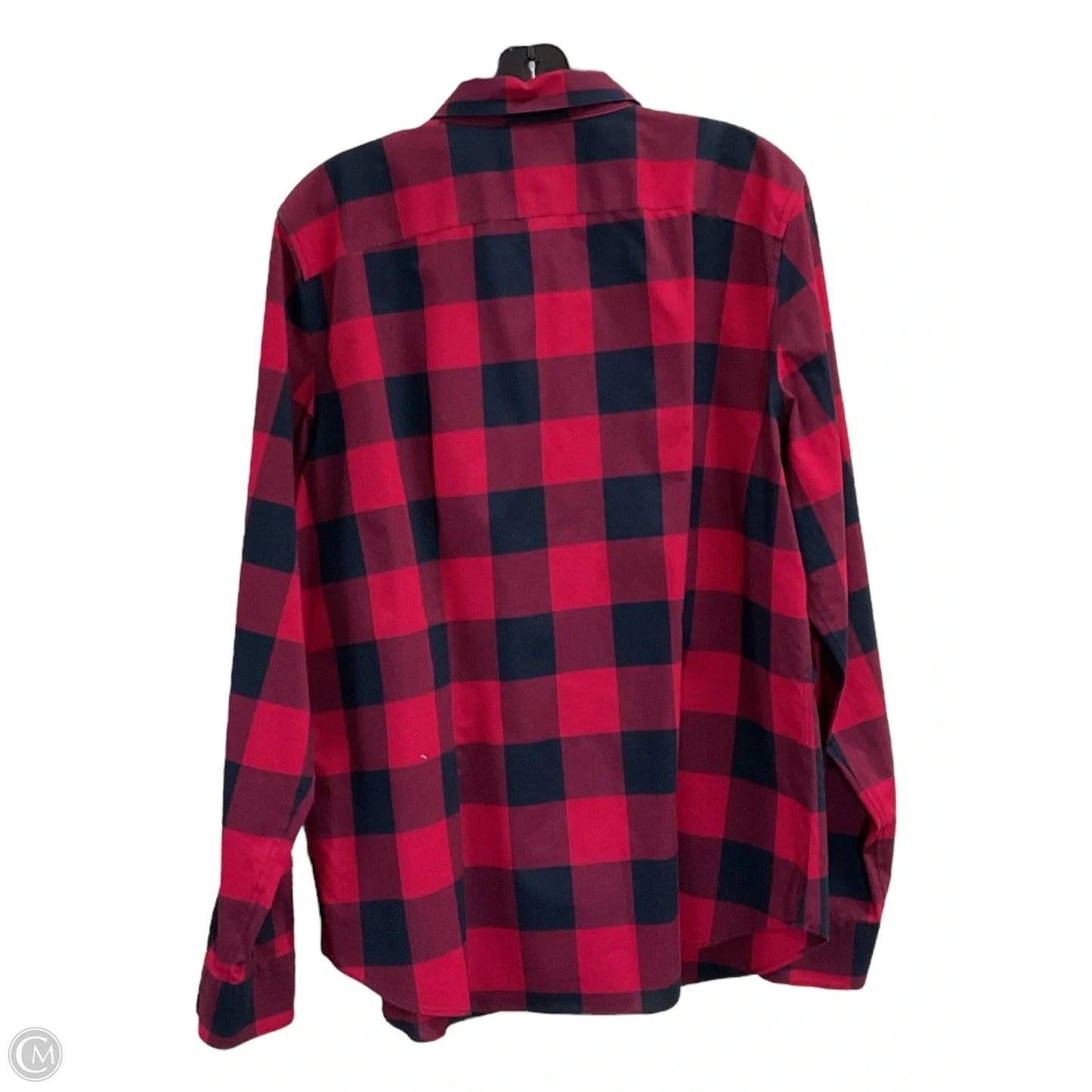 Blouse Long Sleeve By Chaps In Red, Size: 1x