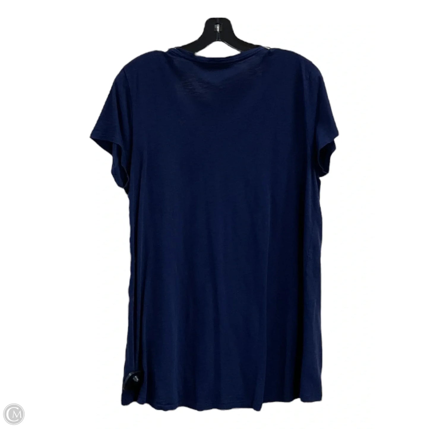 Top Short Sleeve Designer By Lilly Pulitzer In Navy, Size: L