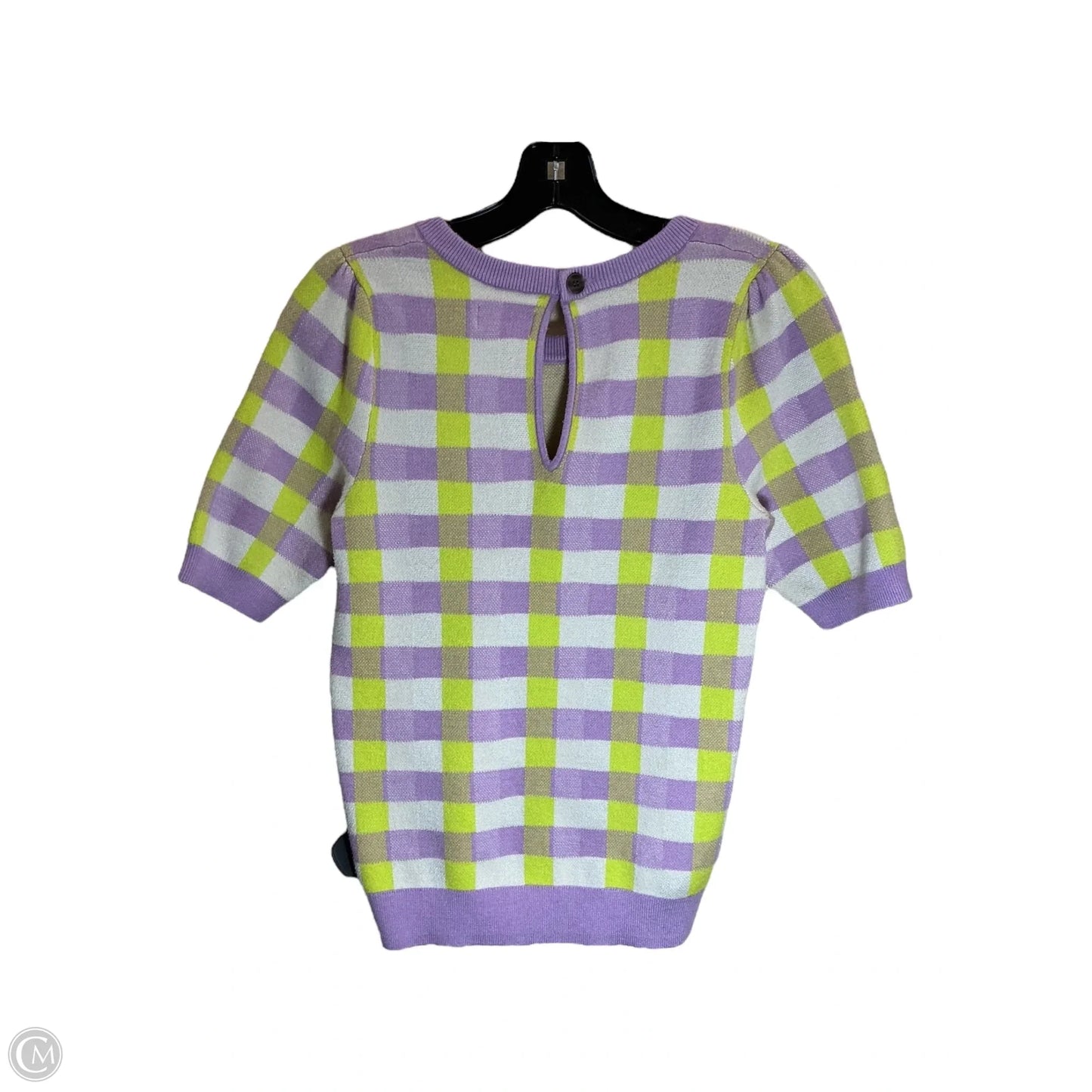Top Short Sleeve By Maeve In Purple & Yellow, Size: S