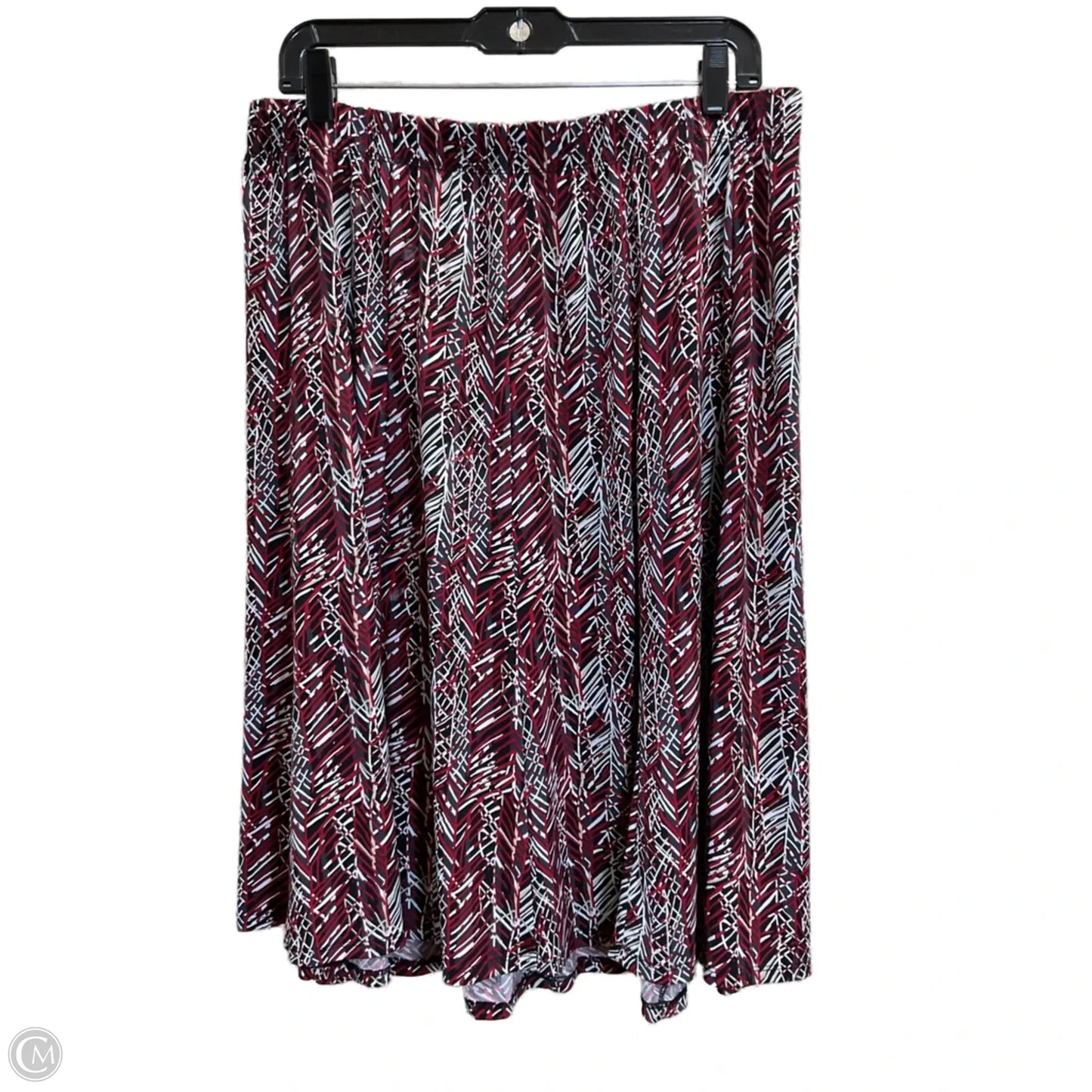 Skirt Midi By Cj Banks In Black & Red, Size: 1x