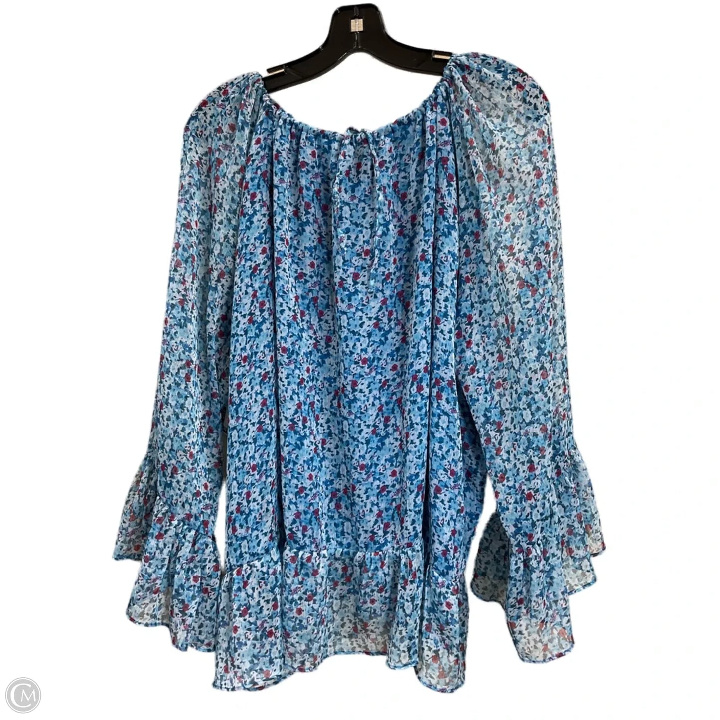 Top Long Sleeve By Elizabeth And James In Blue, Size: 1x
