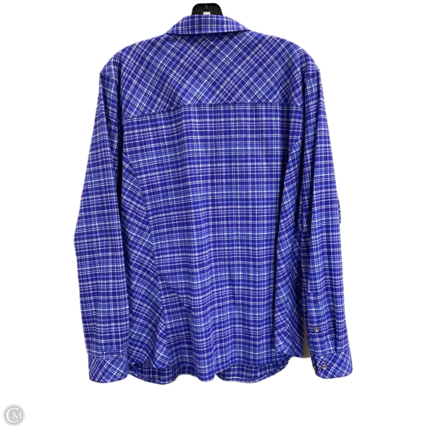 Blouse Long Sleeve By Cabelas In Purple, Size: 2x