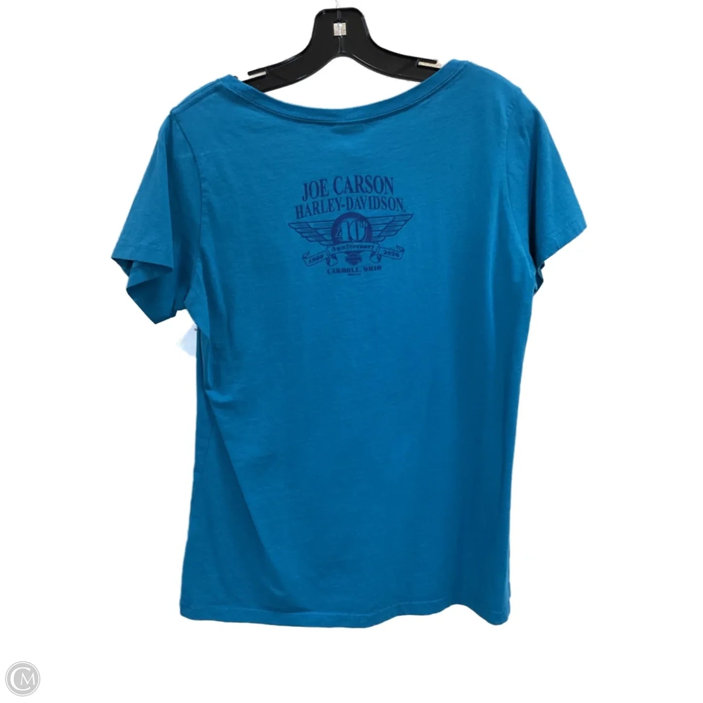 Top Short Sleeve By Harley Davidson In Blue, Size: L